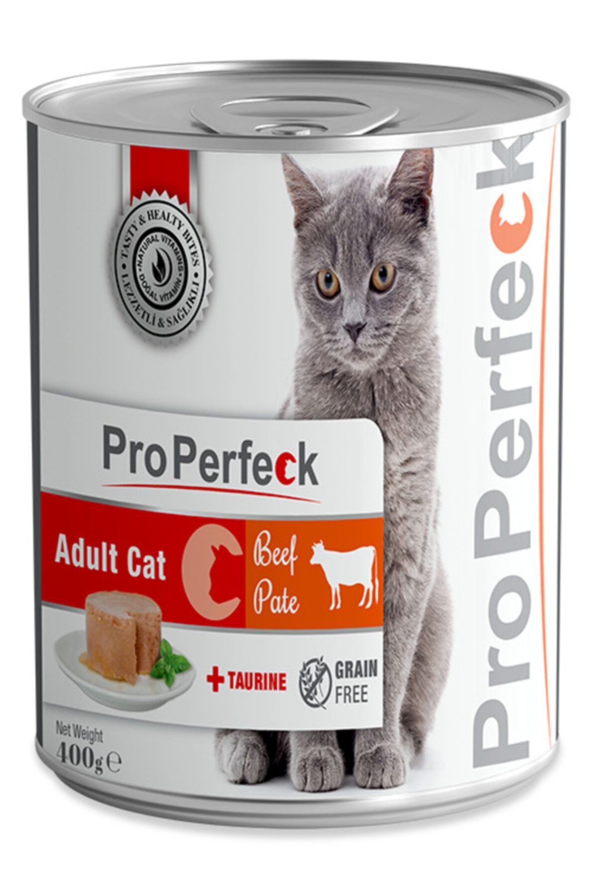 pro perfeck Sığır Etli Tahılsız Taurinli Ezme Kedi Konservesi 400gr