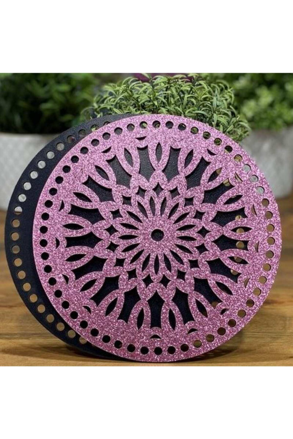 Diva İplik Diva Line Çanta Kenarı Ahşap Simli 2'li (çap: 20 Cm) Sck-12