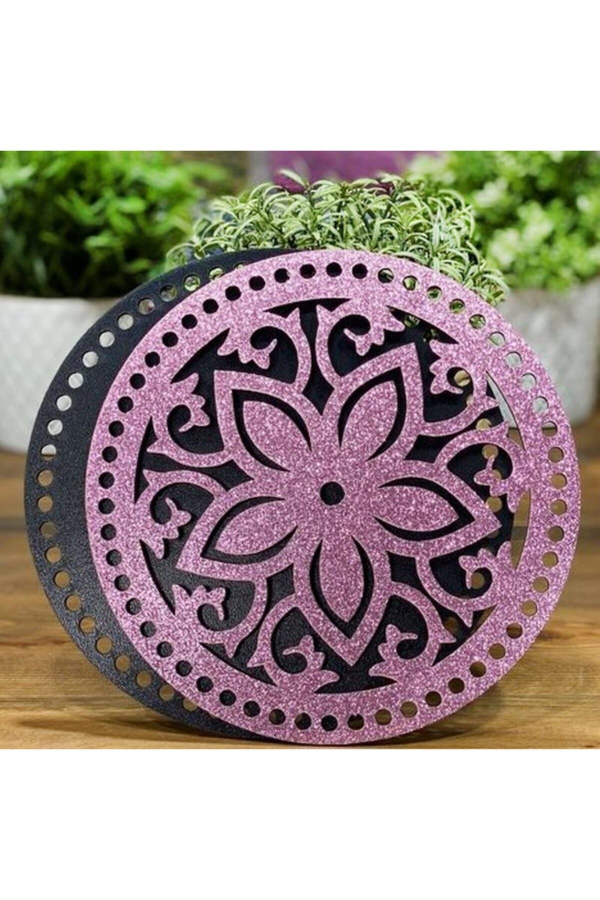 Diva İplik Diva Line Çanta Kenarı Ahşap Simli 2'li (çap: 20 Cm) Sck-17