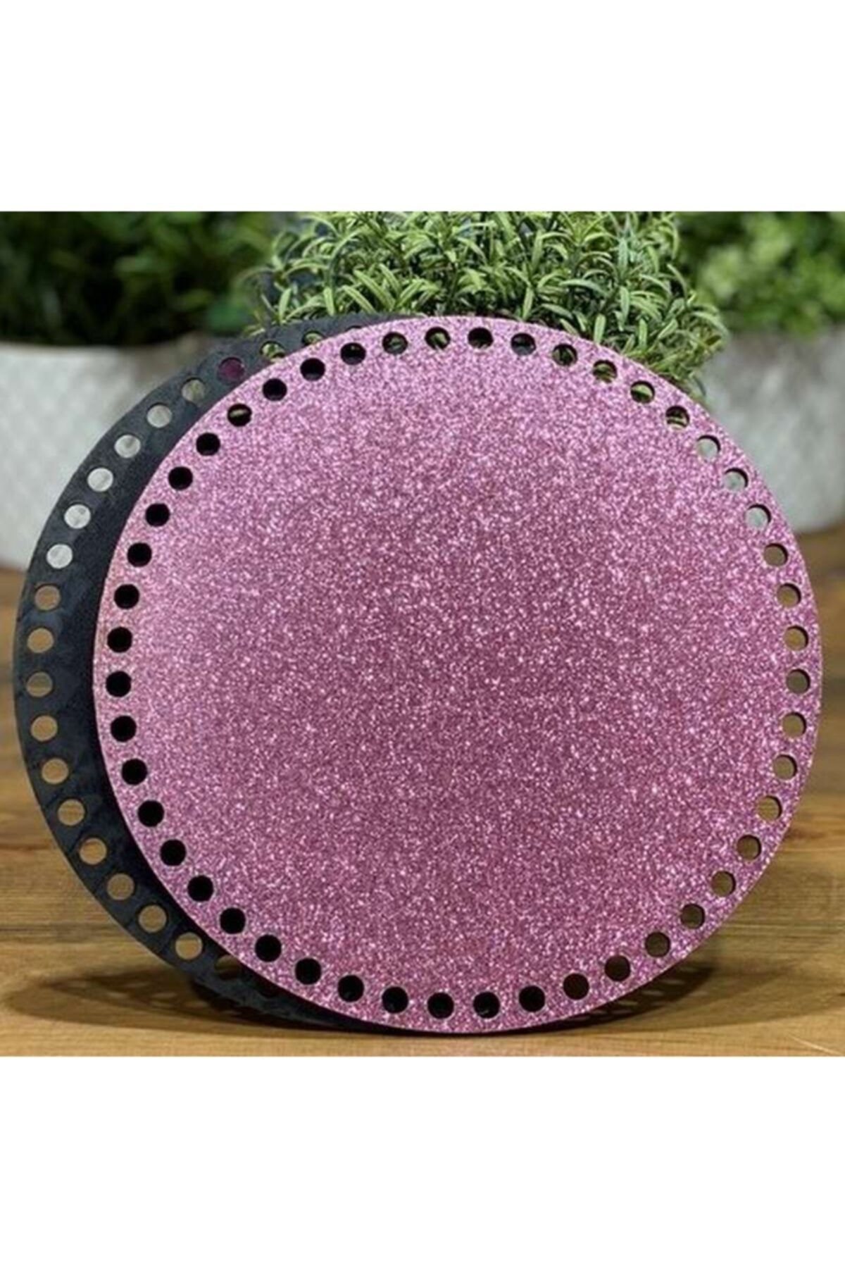 Diva İplik Diva Line Çanta Kenarı Ahşap Simli 2'li (çap: 20 Cm) Sck-08
