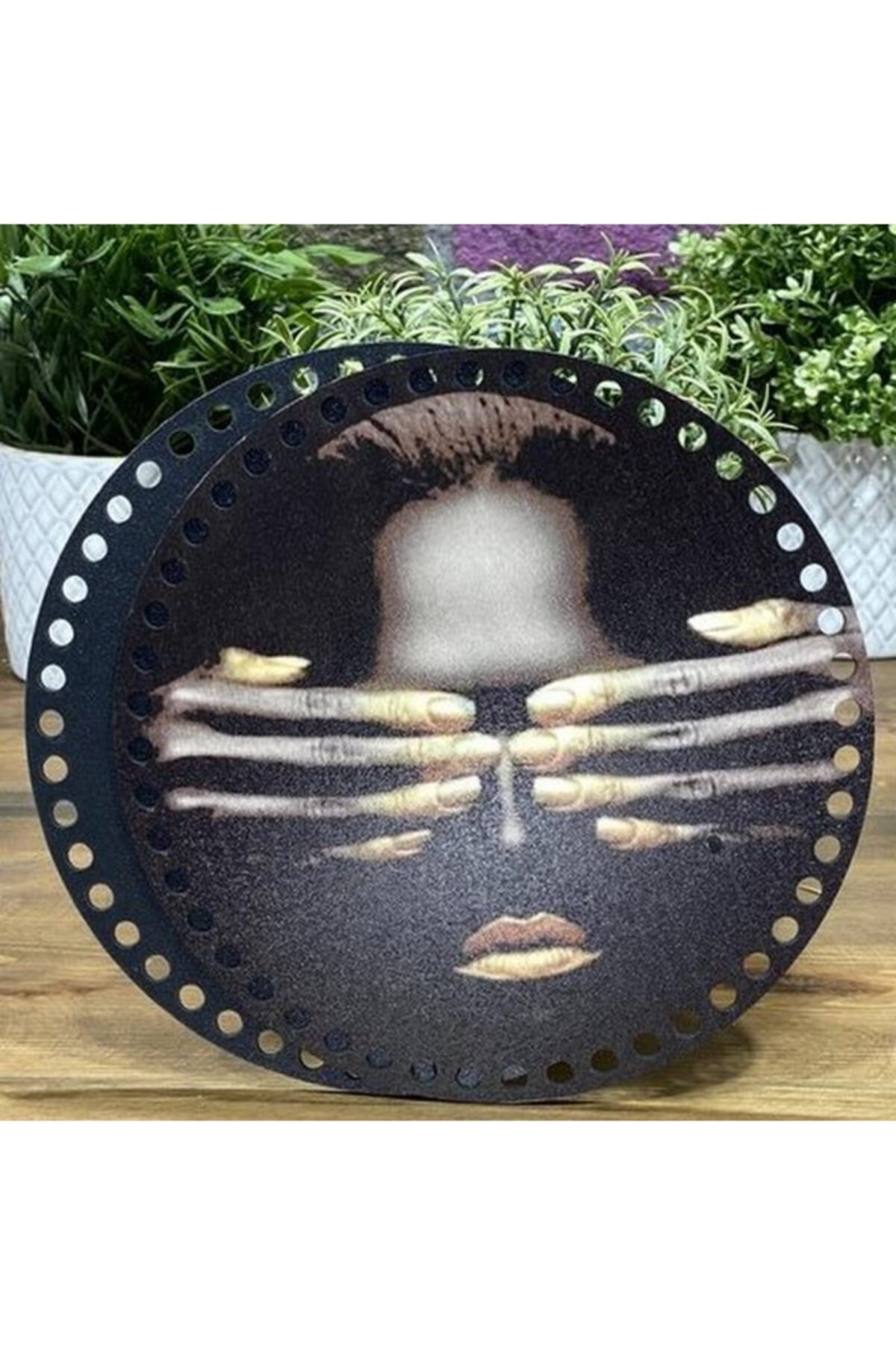 Diva İplik Diva Line Çanta Kenarı Ahşap Baskılı 2'li (çap: 20 Cm) Bck-21
