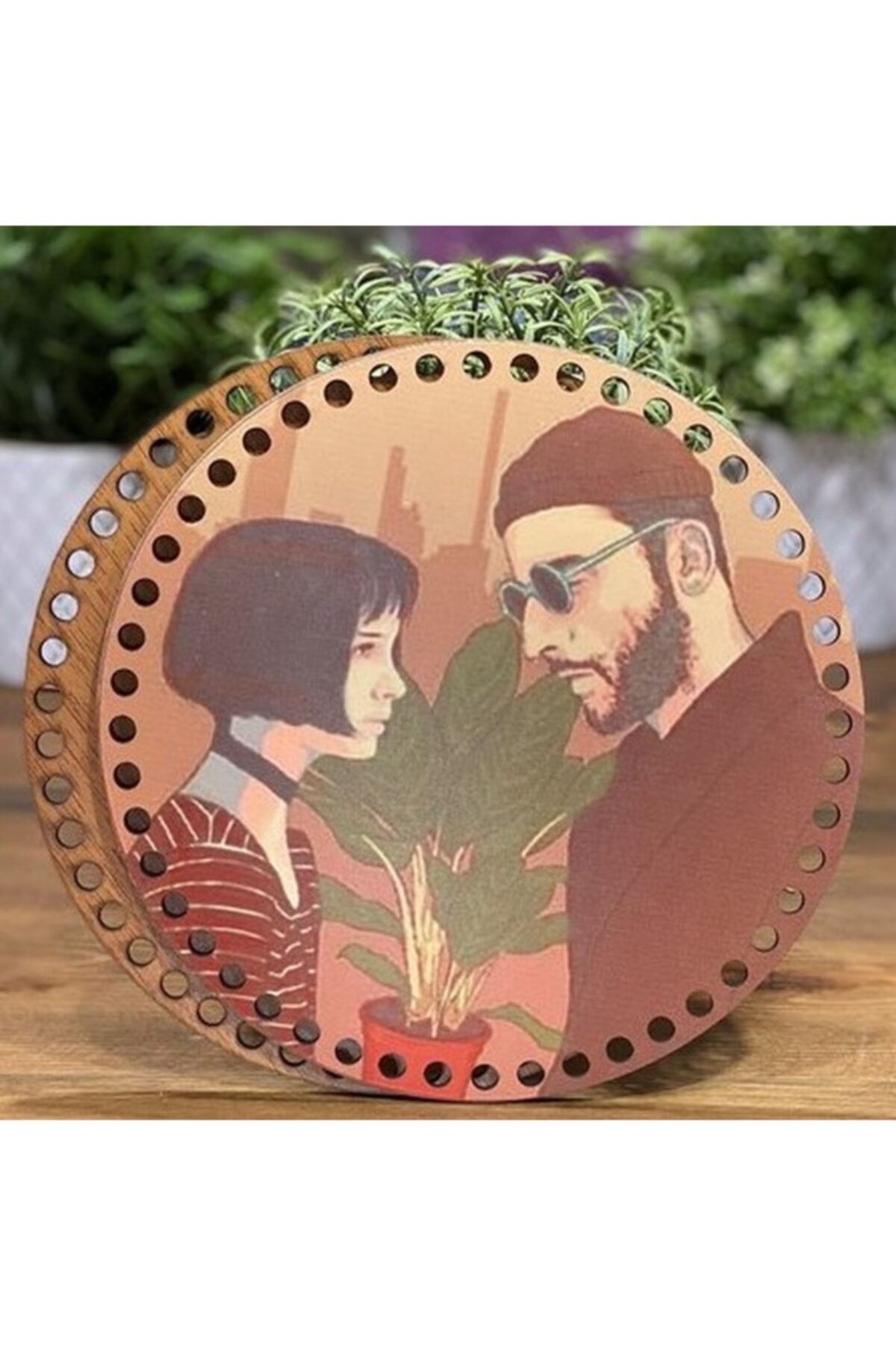 Diva İplik Diva Line Çanta Kenarı Ahşap Baskılı 2'li (çap: 20 Cm) Bck-23