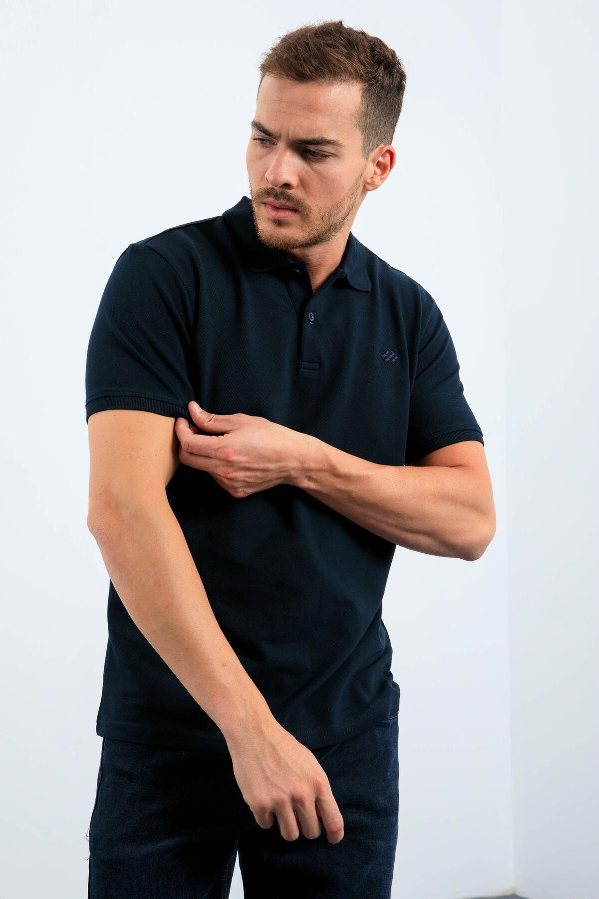 Tommy Life Polo Yaka Lacivert Erkek Tshirt T08ER-87748