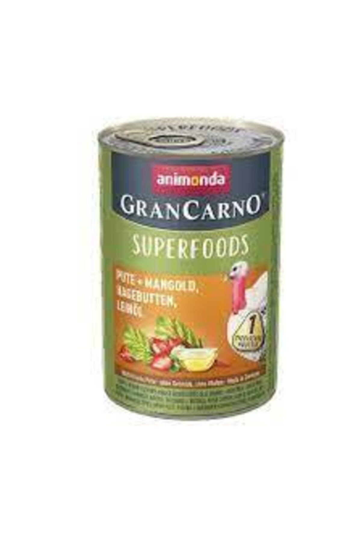 Animonda Gran Carno Superfoods Hindi Pazı Kuşburnu Konserve Köpek Maması 400 G