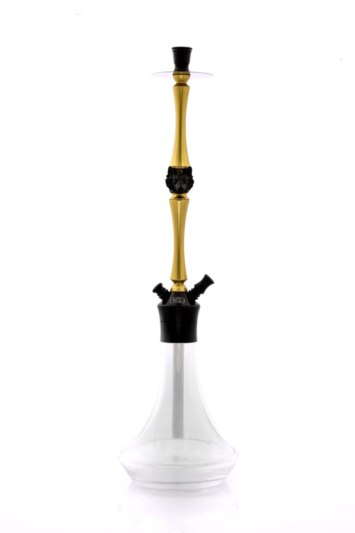 nargilestore Nargile Takımı Kurt Figürlü Nargile Gold Black Wolf Özel Tasarım Nargile