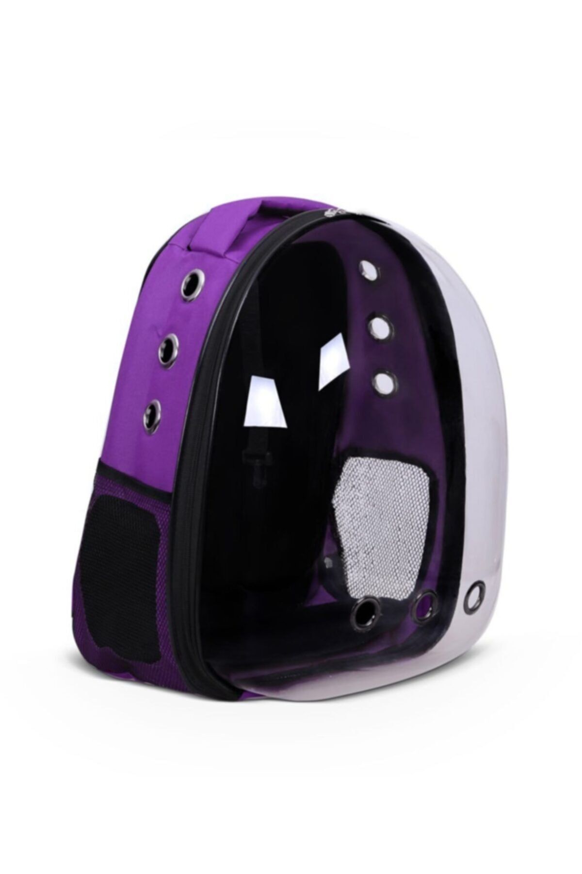 Glipet Şeffaf Astronot Kedi Köpek Taşıma Çantası 42x22x33 Cm Mor