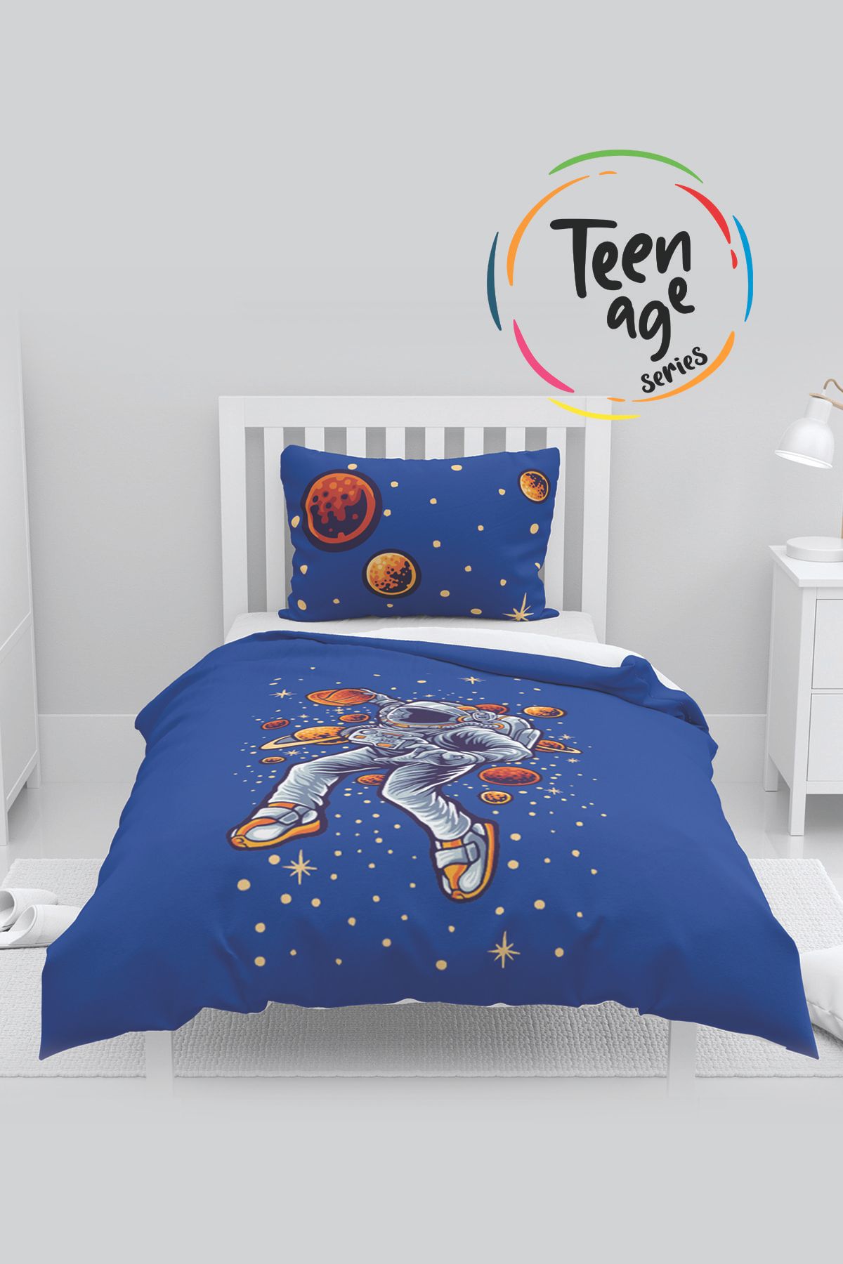 Tinybabyconcept Teen Age Tek Kişilik Pamuk Saten Nevresim Takımı Model No 43