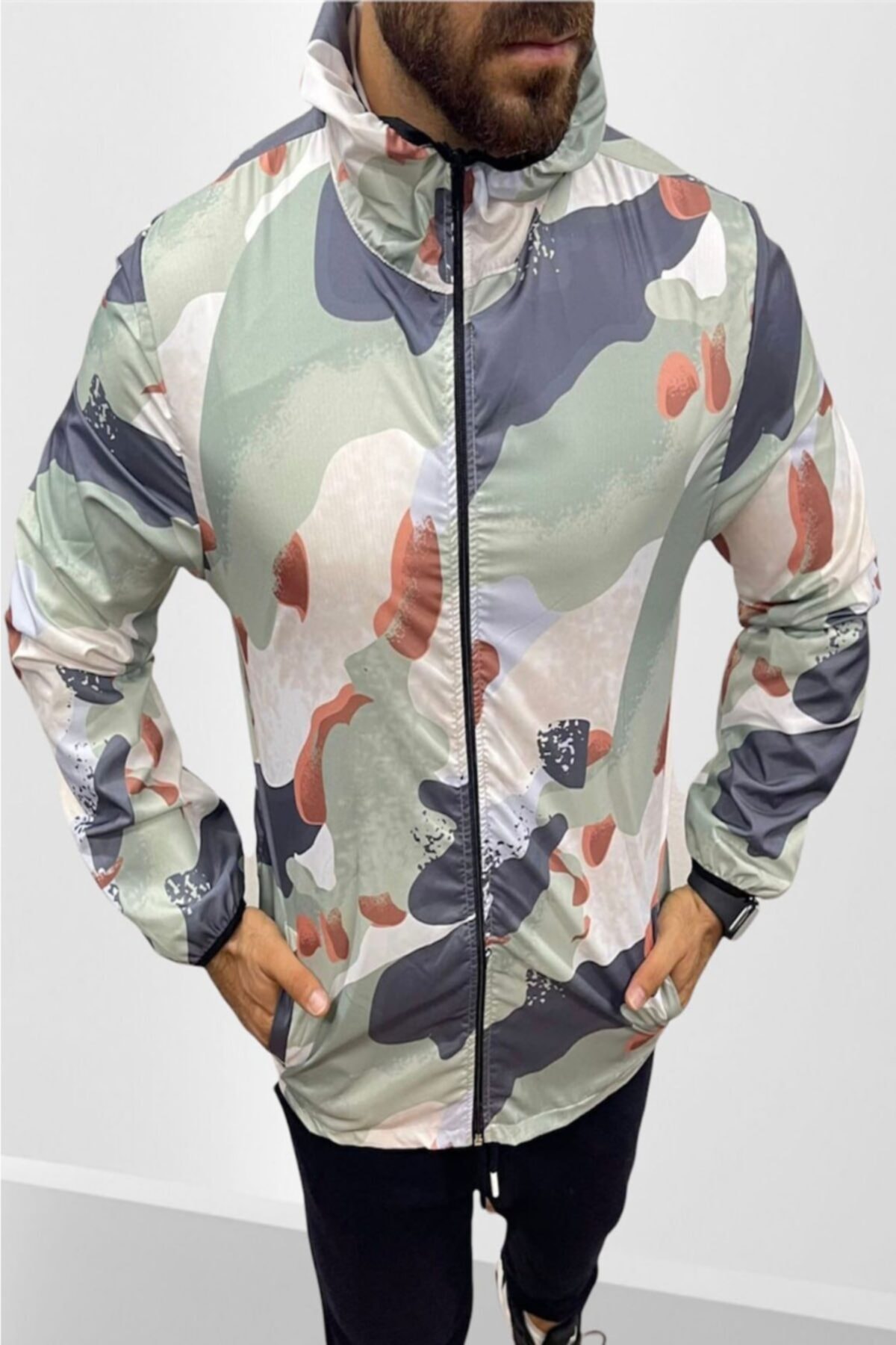 Ydn giyim Desenli Mevsimlik Yağmurluk