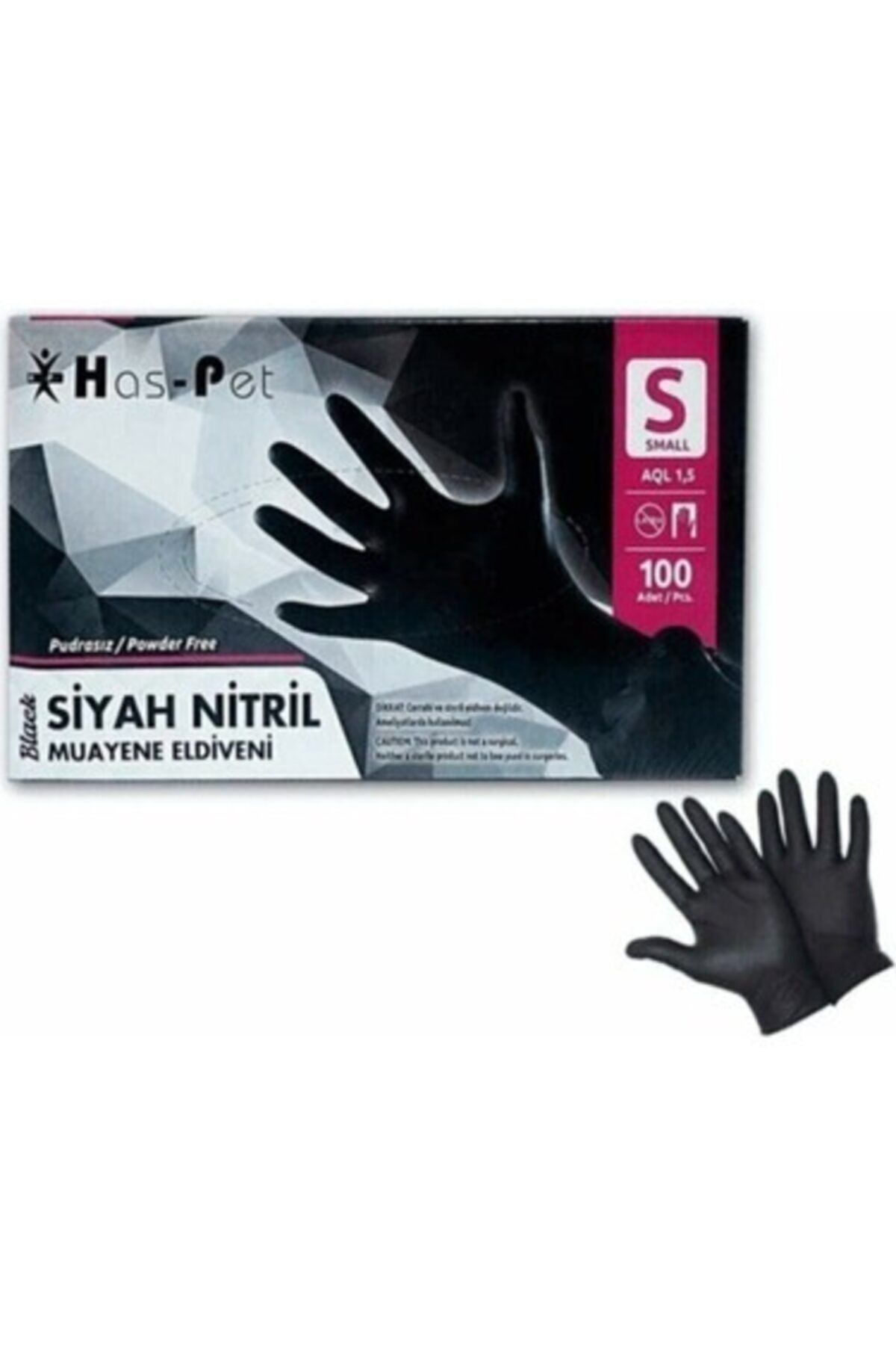 ANTETİKET Haspet Siyah Nitril Muayene Eldiveni