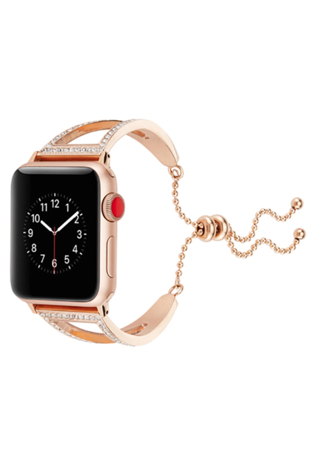 Ally Mobile Iwatch Için 4-5 44mm 1-2-3 42mm Diamond Işlemeli Bayan Kordon Kayış