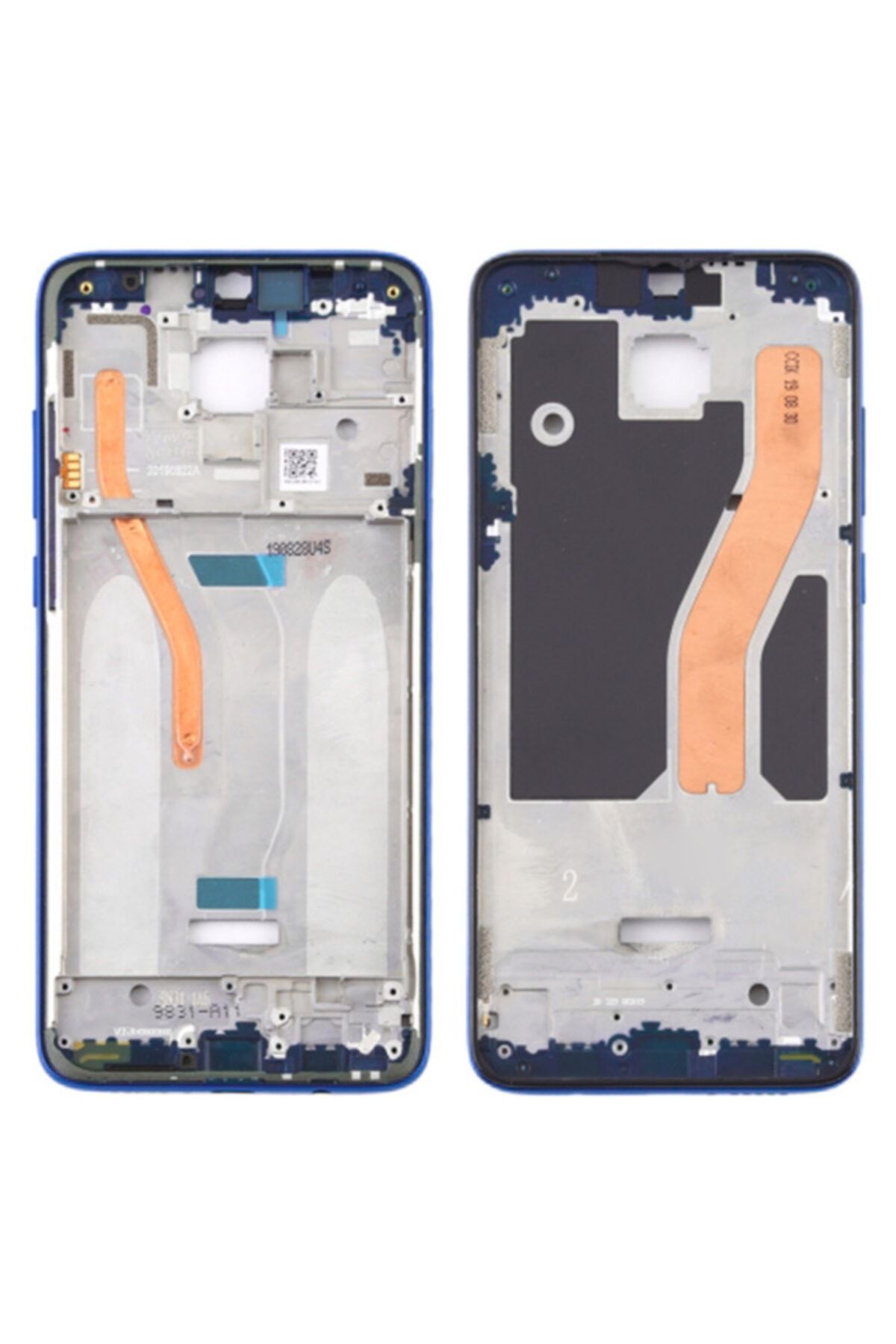 Ally Mobile Xıaomı Redmı Note 8pro Frame Uyumlu - Çıta-orta Kasa Panel Siyah-mavi