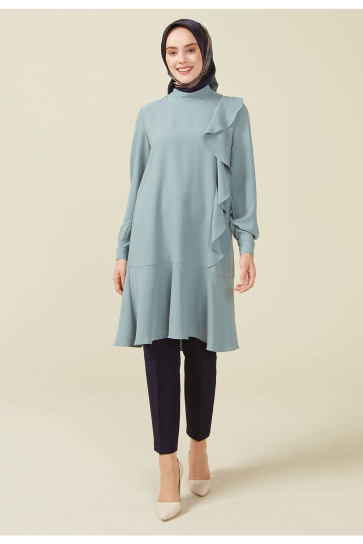 Setrms Lacivert Paça Fermuar Detayllı Basic Pantolon 2216092