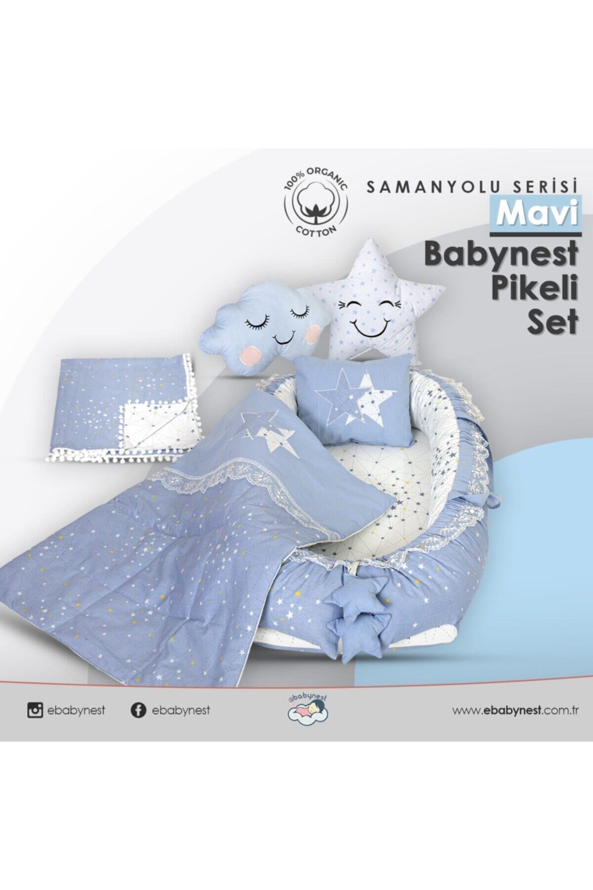 ebabynest Mavi Babynest Set Yıldız Tasarım