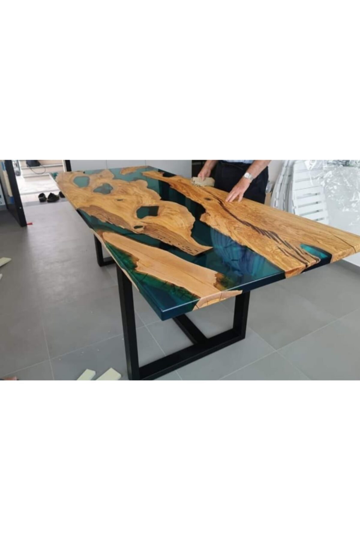 Konyalı Sanat Epoksi Masa Yeşil