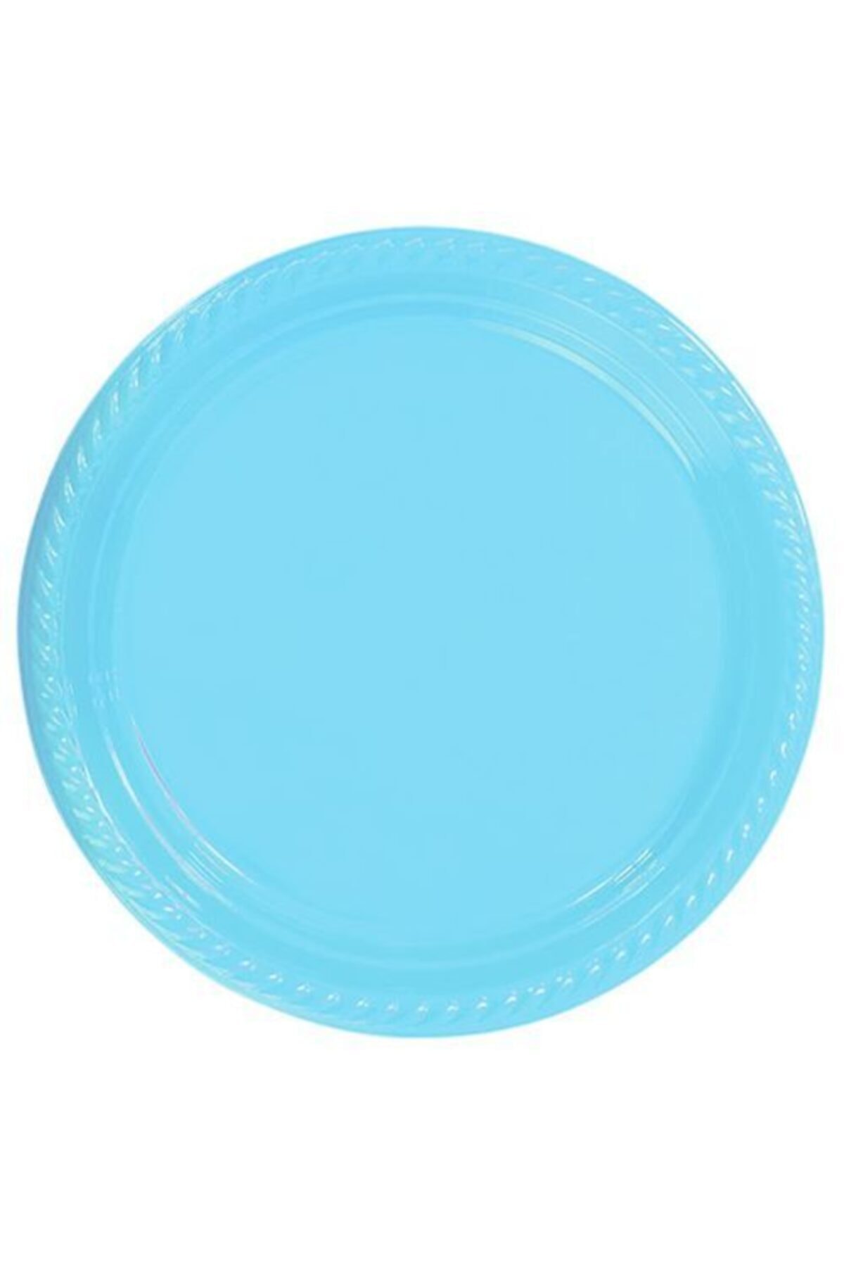 Renklidükkan Açık Mavi Plastik Tabak 22 cm 25li