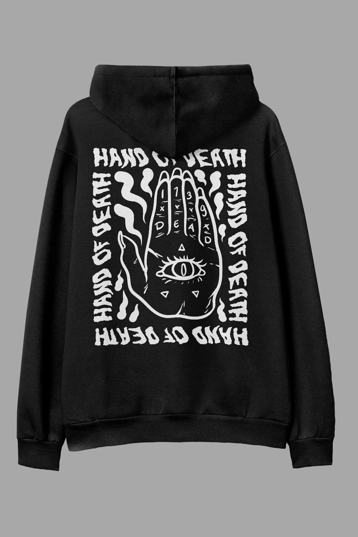 AyveGa Hand Of Dead Siyah Oversize Kapüşonlu Sweatshirt