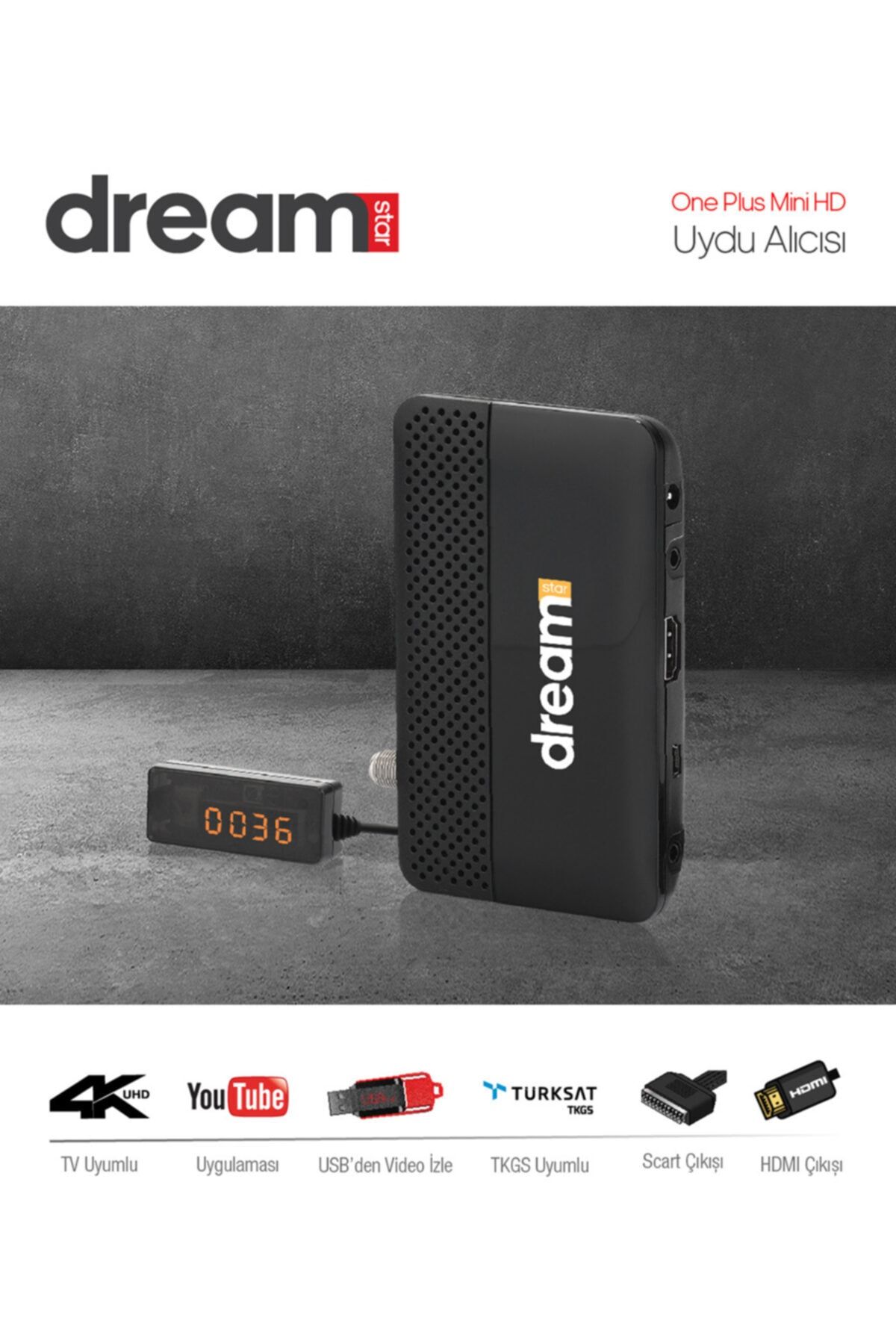Dreamstar One-plus Mini Hd Uydu Alıcısı Cihazı (hdmı'lı) Tkgs'li