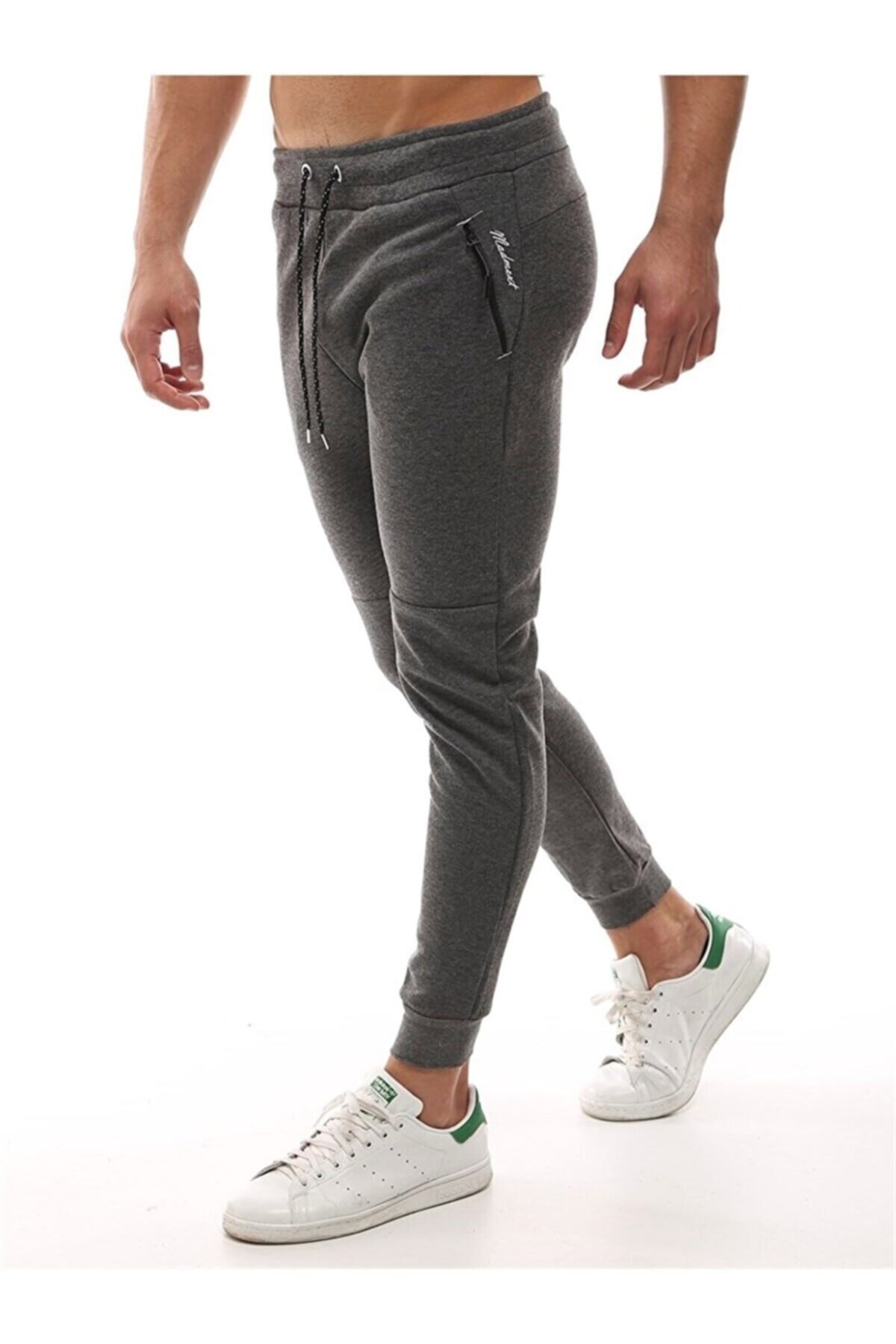 Madmext Erkek Füme Manşetli Düz Eşofman Altı 2080