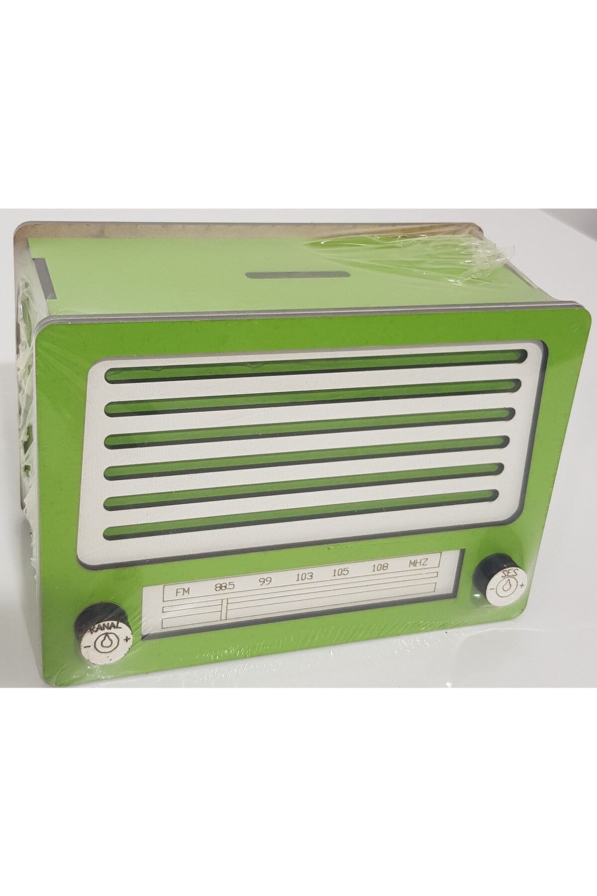 MorzaHome Ahsap Askılı Nostalji Radyo Gorunumlu Kumbara