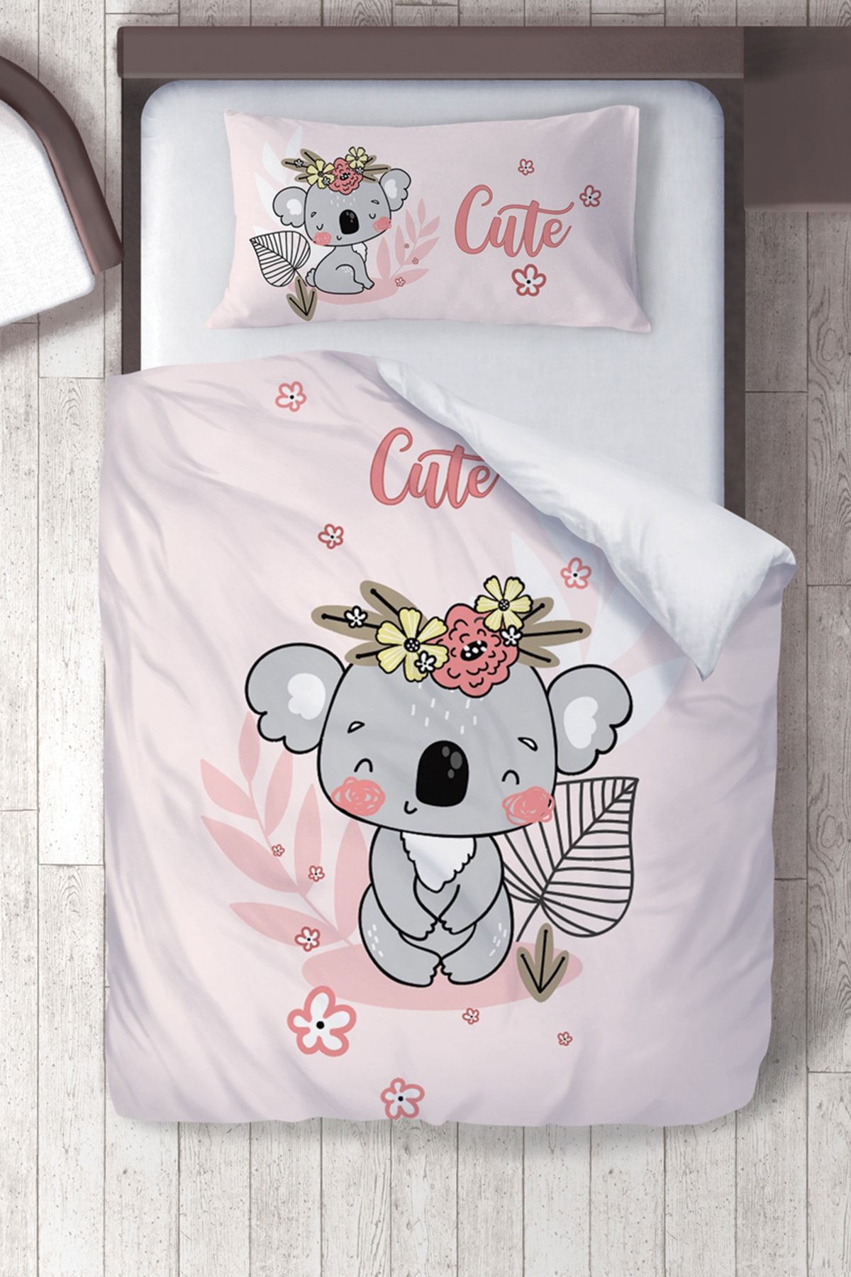 Tinybabyconcept Pamuk Saten Sevimli Koala Bebek Odası Bebek Nevresim Takımı