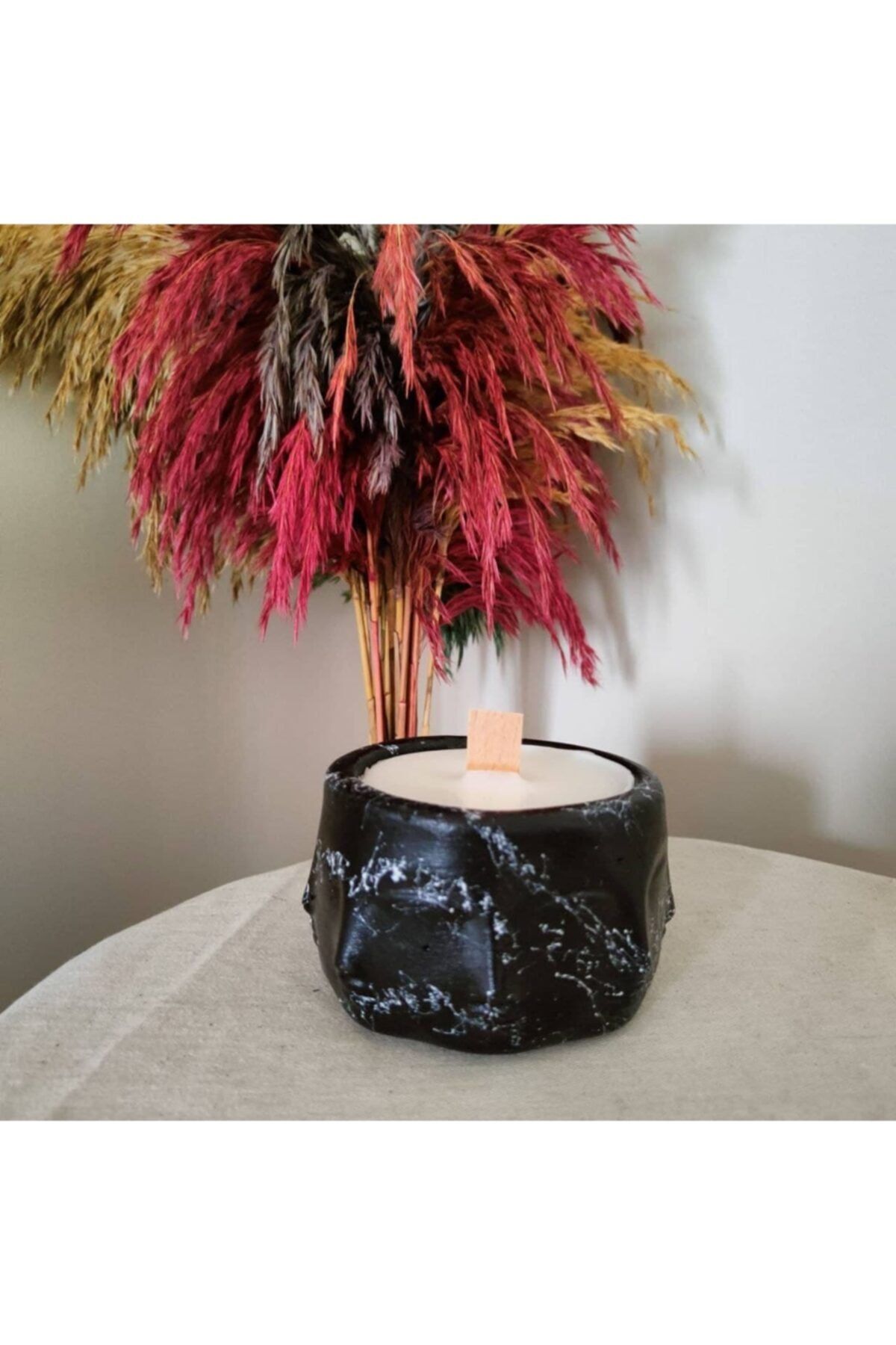 SillageCandle Dekoratif %100 Soya Wax Okyanus Kokulu Seramik El Yapımı Doğal Aromaterapi Mum