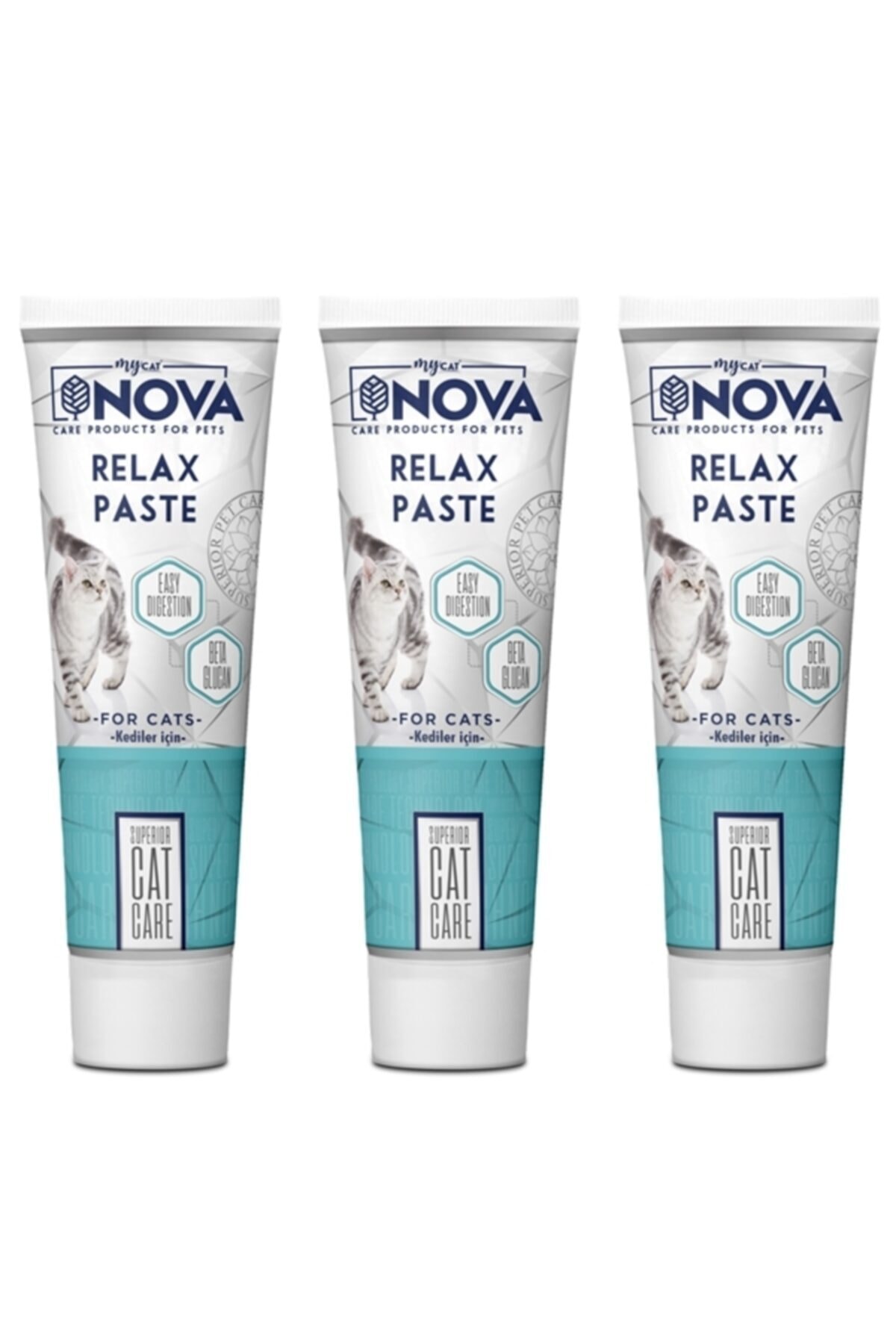 My Cat Nova 3 Adet Relax Sakinleştirici Stres Azaltıcı Kedi Otlu Paste 100 gr