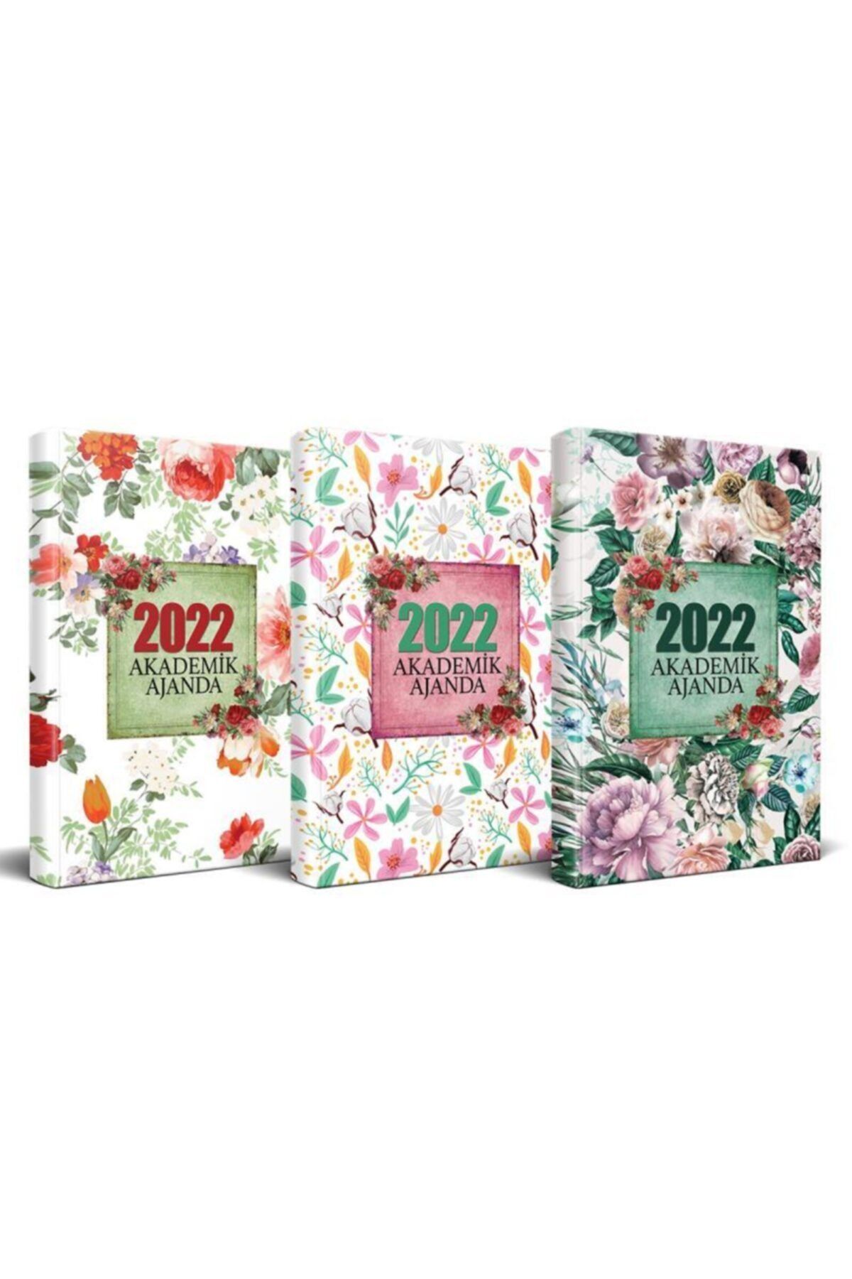 Halk Kitabevi 2022 Akademik Ajanda Sei 3'lü - Beyaz Düş - Yaz Bahçesi - Nostalji