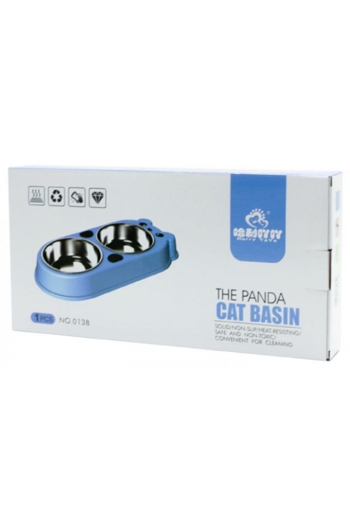 Catlife 202394-harry Yaya 2'li Kedi Köpek Mama Kabı Panda Şekilli