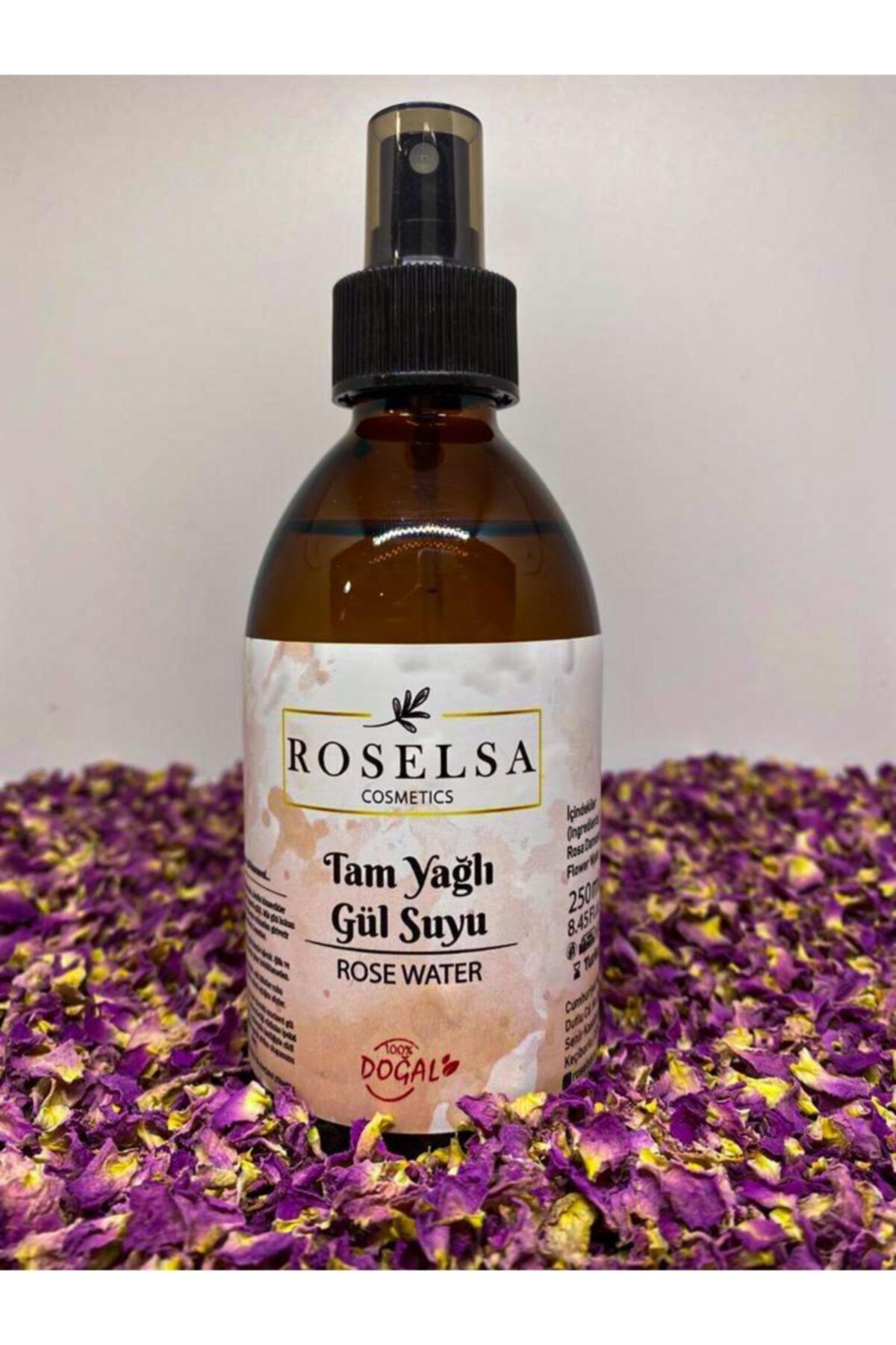 RoselsaCosmetics Roselsa Tam Yağlı Gülsuyu 250 Ml Cam Şişe