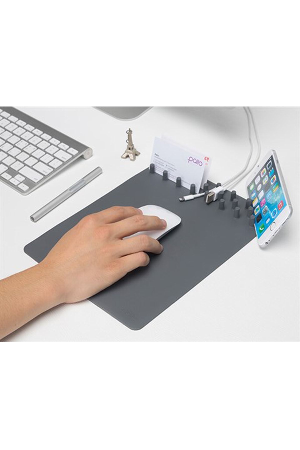Paras Ticaret Cep Telefonu Kalem Kartvizit Şarj Kablosu Vb. Tutucu Standlı Mouse Pad E:26.9cmx20.4cm