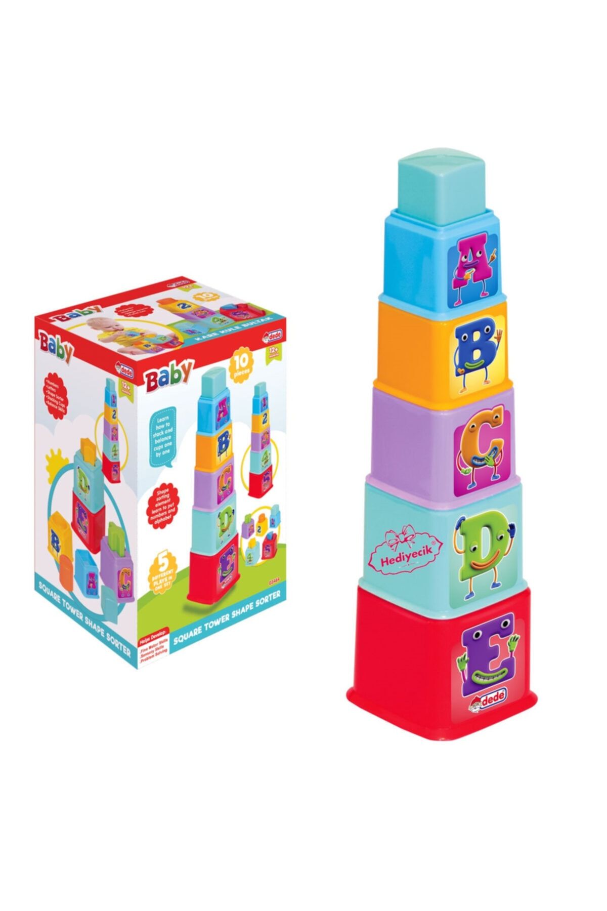 DEDE 03464 Kare Kule Bultak Oyuncak
