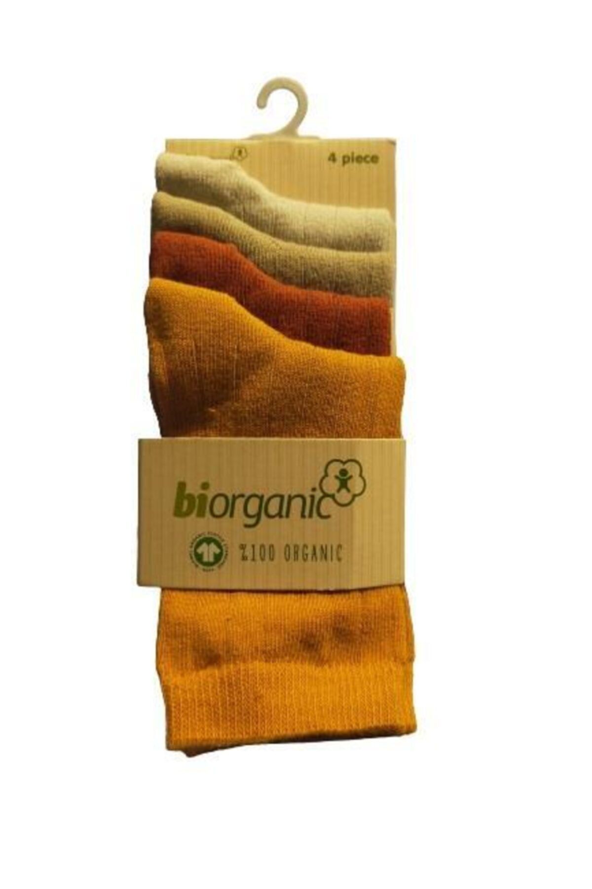 Bibaby Biorganic 4lü New Basıc Çocuk Çorap 68387 Hardal