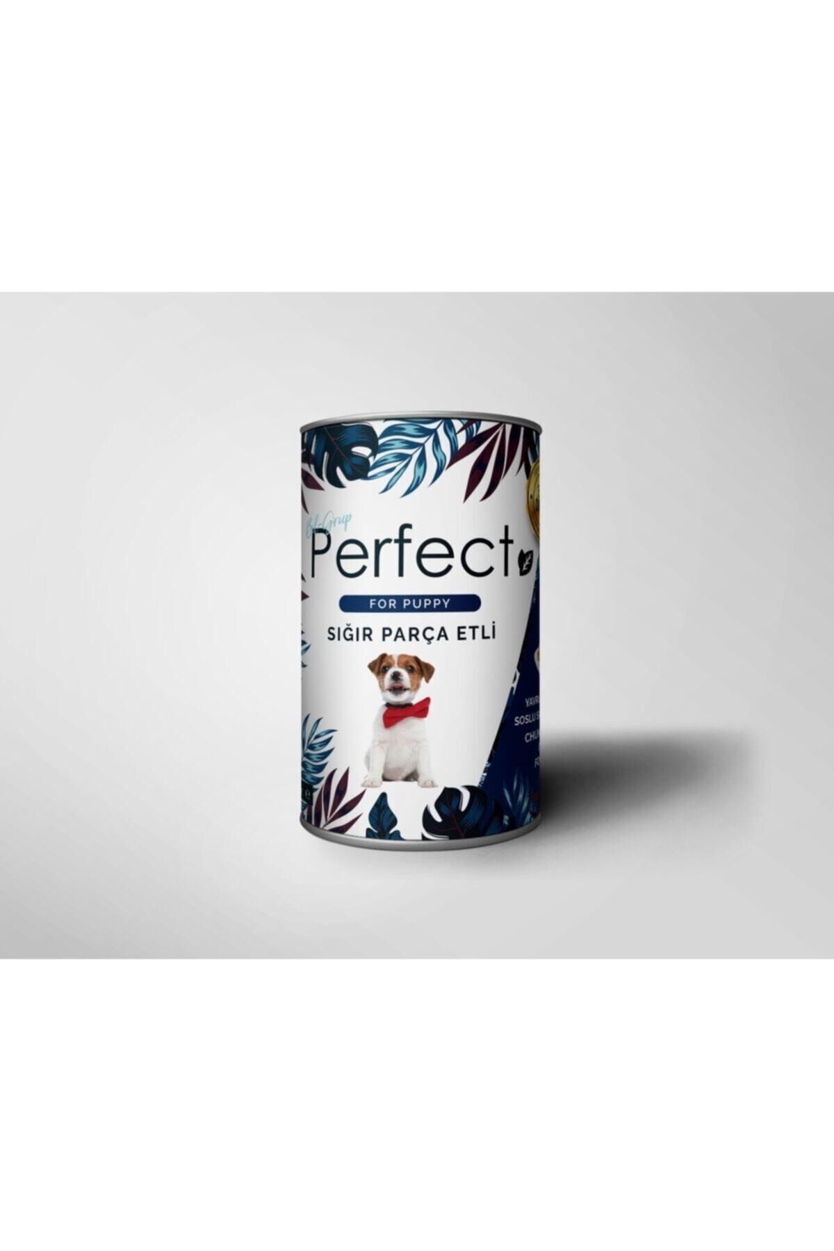 PERFECT 24'lü 400 Gr Parça Kuzu Etli Yavru Mama 24 Adet Yaş Konserve Köpek Maması