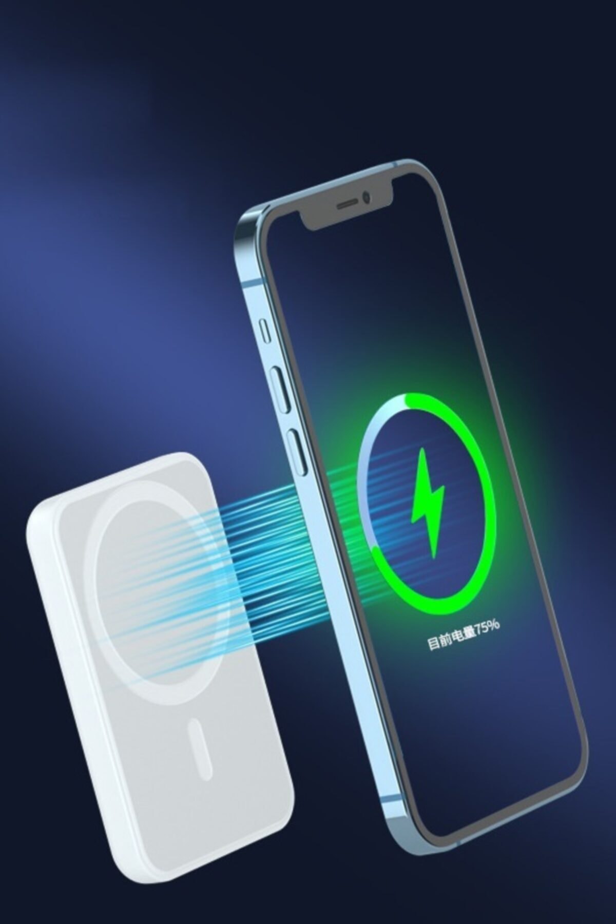 TEKNOLOJİ WORLD Magsafe Kablosuz Şarj Powerbank Kablosuz Sarj Destekli Tüm Telefonlara Uyumlu Manyetik Batarya