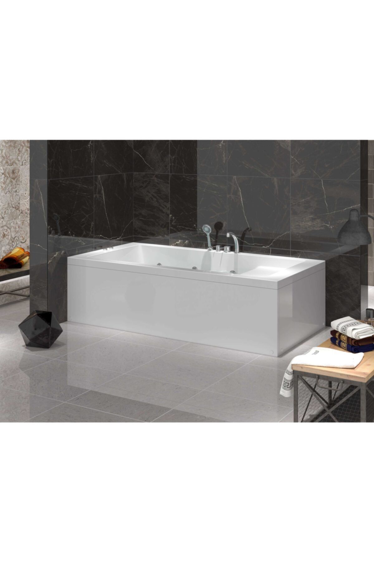 Stina Rexera 90x130x45 Dikdörtgen Oturmalı Mini Küvet/beyaz