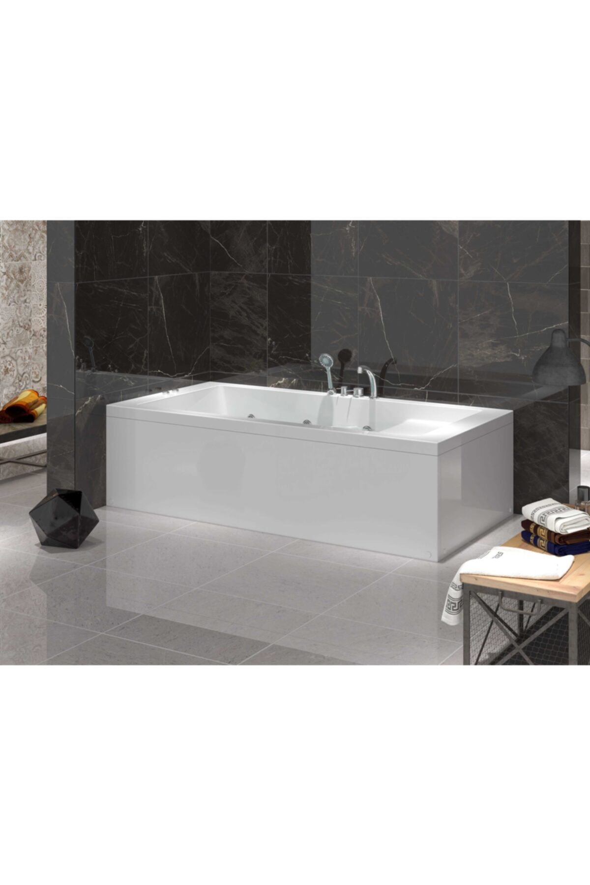 Stina Rexera 75x130x45 Dikdörtgen Oturmalı Mini Küvet/beyaz