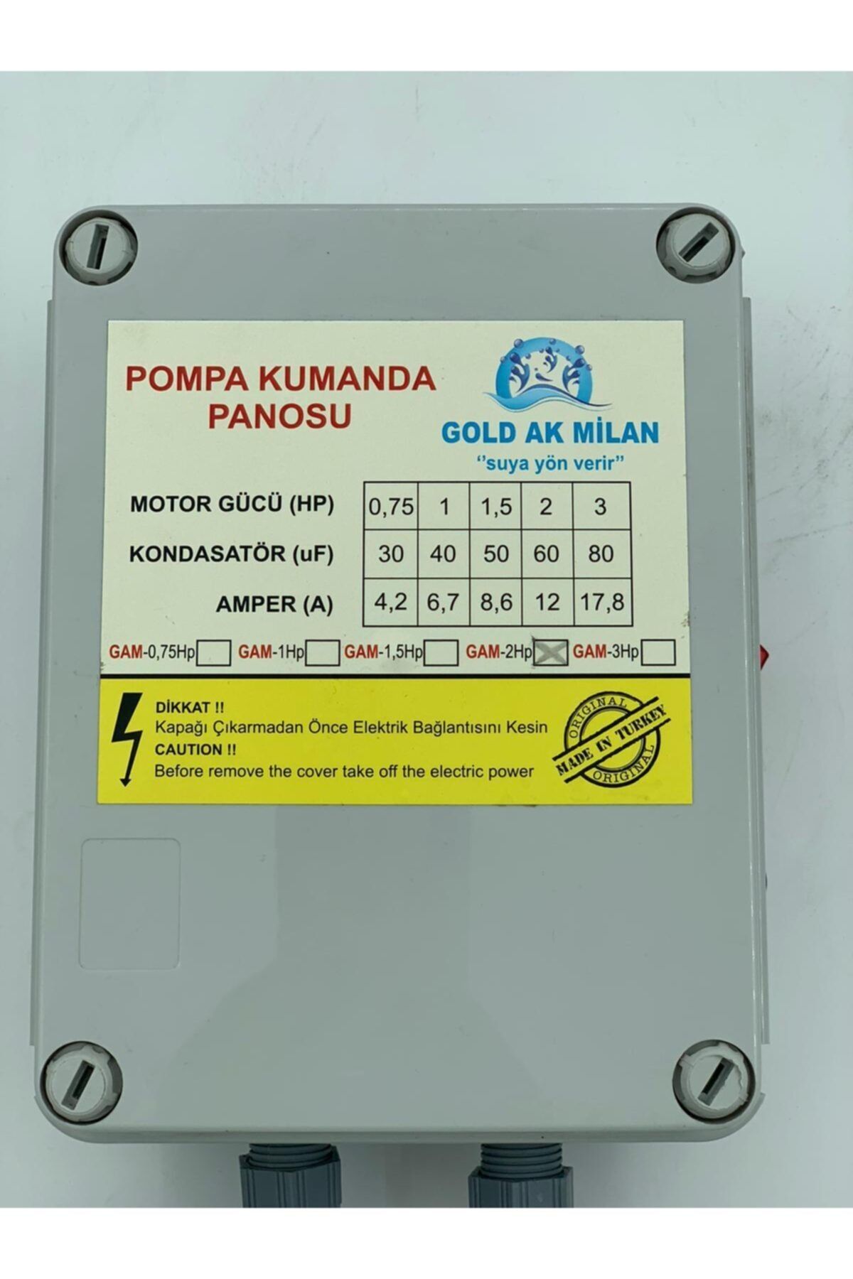 Gold Ak Milan Ekonomik Dalgıç Panoları 1.5 Kw 2 Hp 220v
