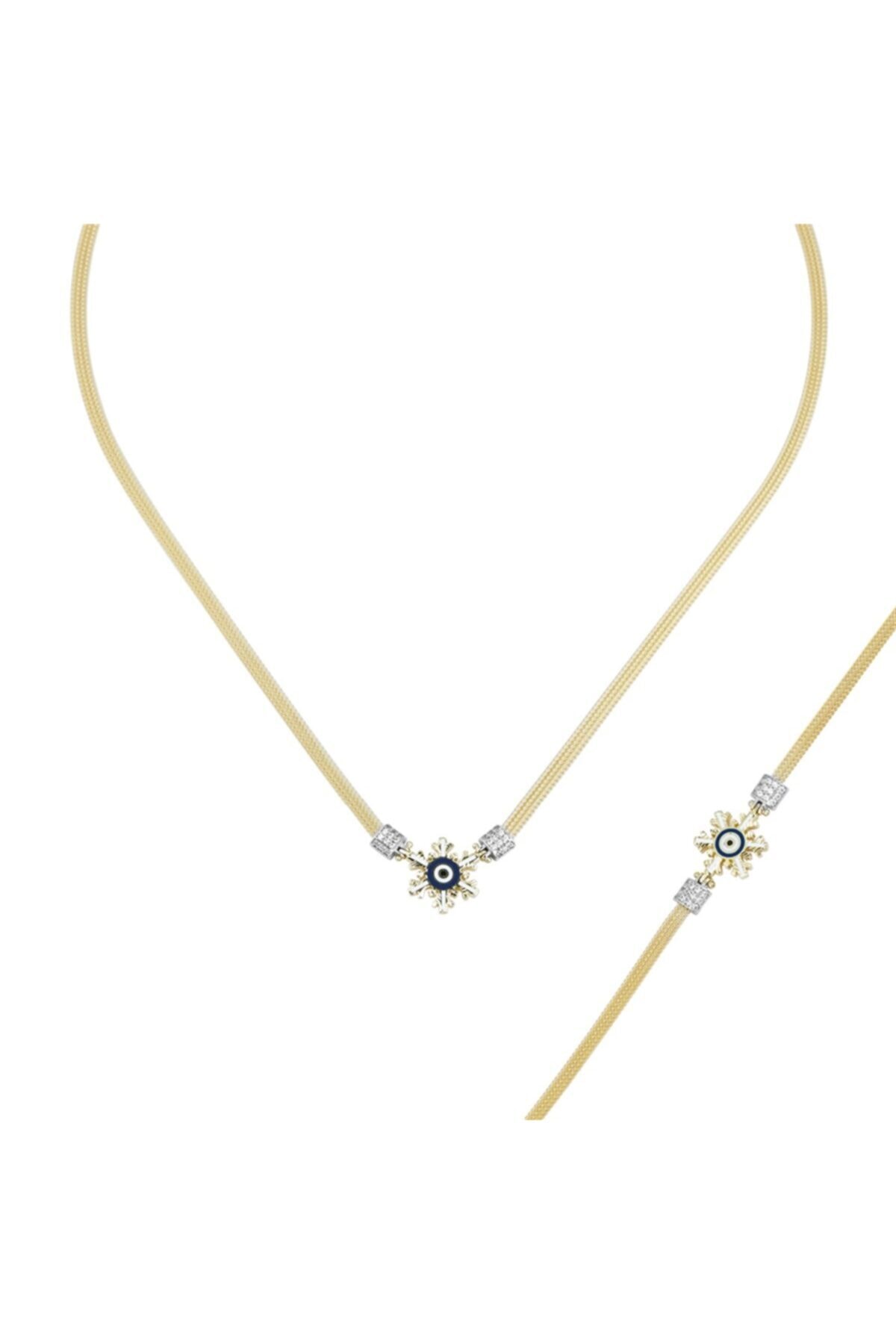 Ema Jewellery Altın Kar Tanesi Ikili Set