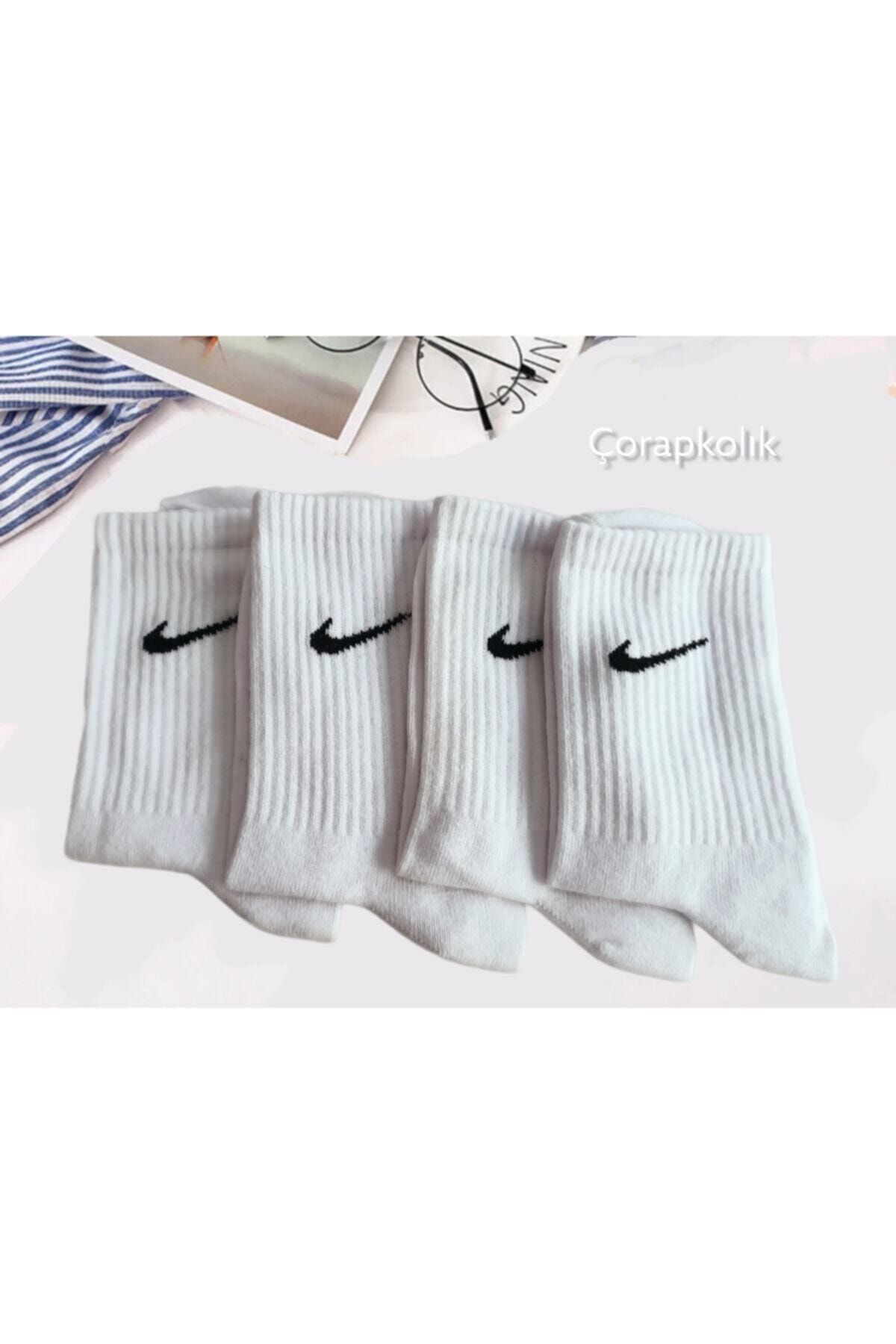 çorapkolik 4'lü Tik Desenli Pamuklu Tenis Spor Kolej Çorap