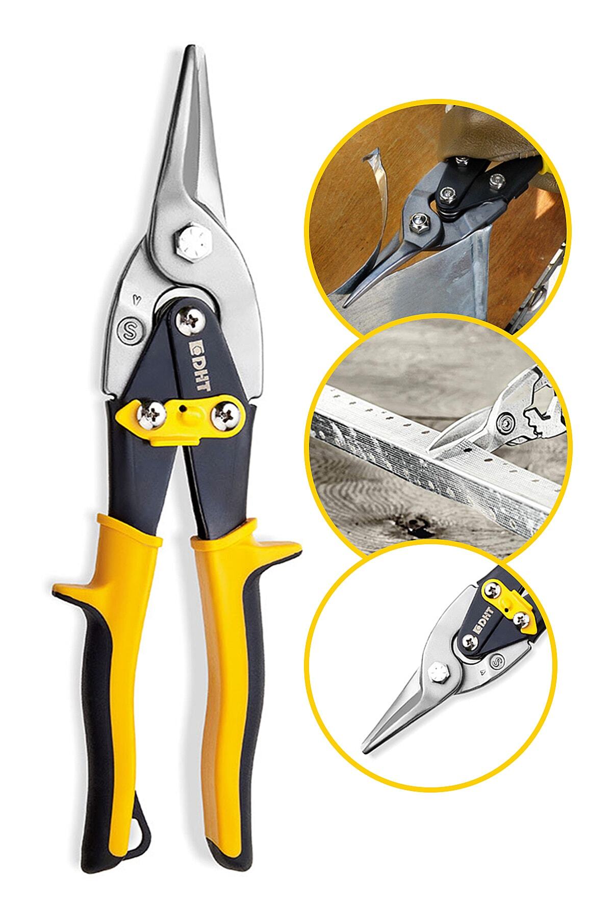 DHT Profesyonel Düz Sac,alüminyum, Kaporta, Kesme Makası 250 Mm Düz