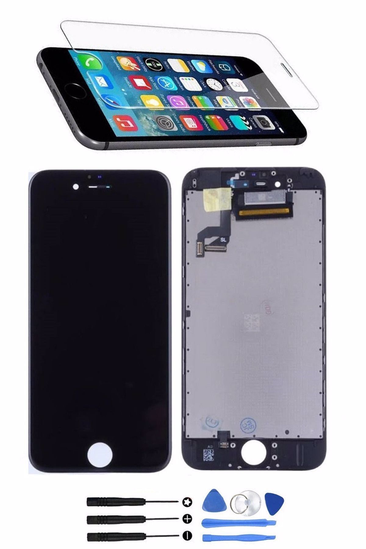 Apple Iphone 6s Plus Uyumlu Lcd Ekran Dokunmatik Full Çıtalı Orjinal Ebatında Set