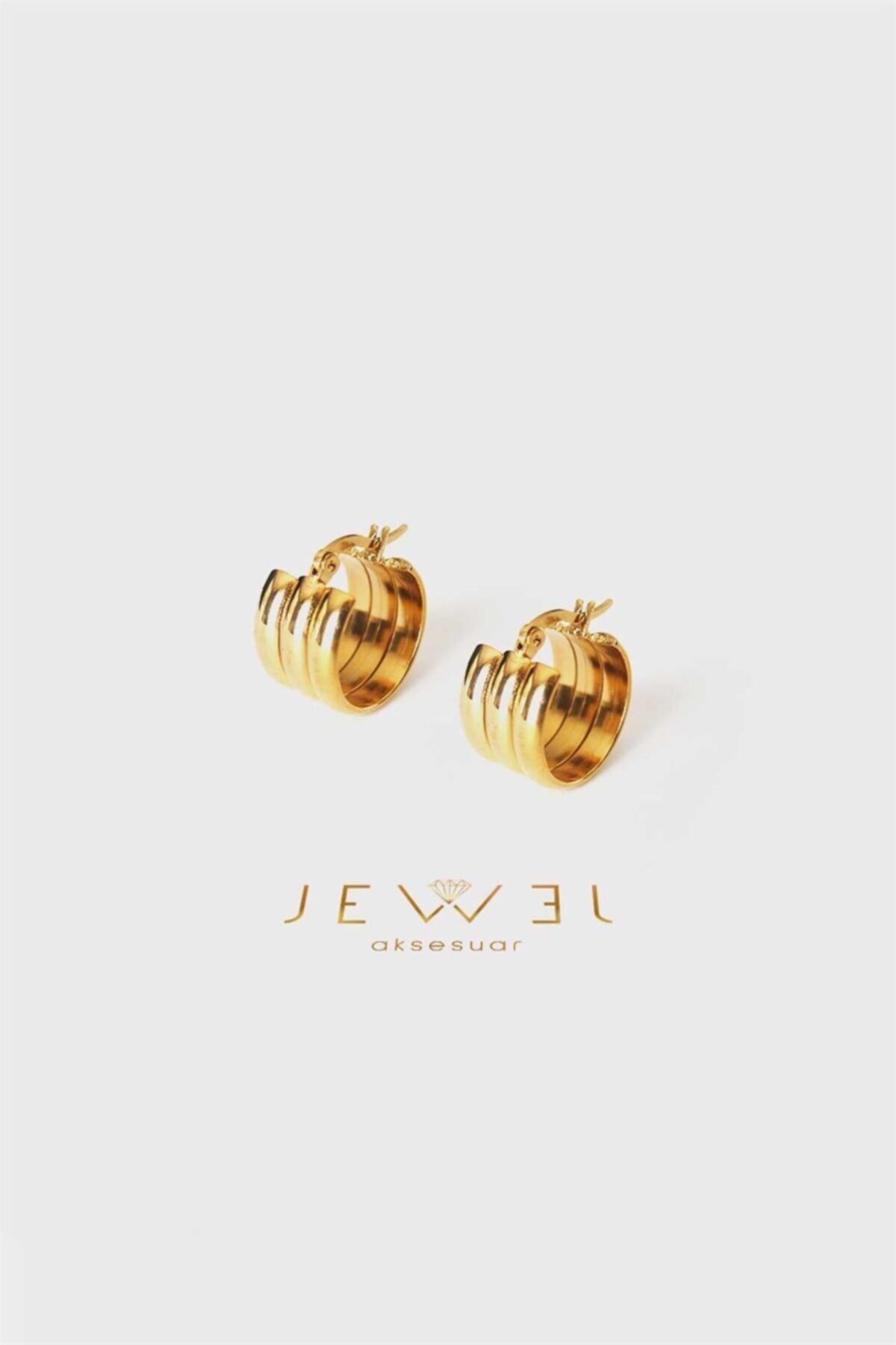 Jewel Ares Gold Altın Kaplama Küpe