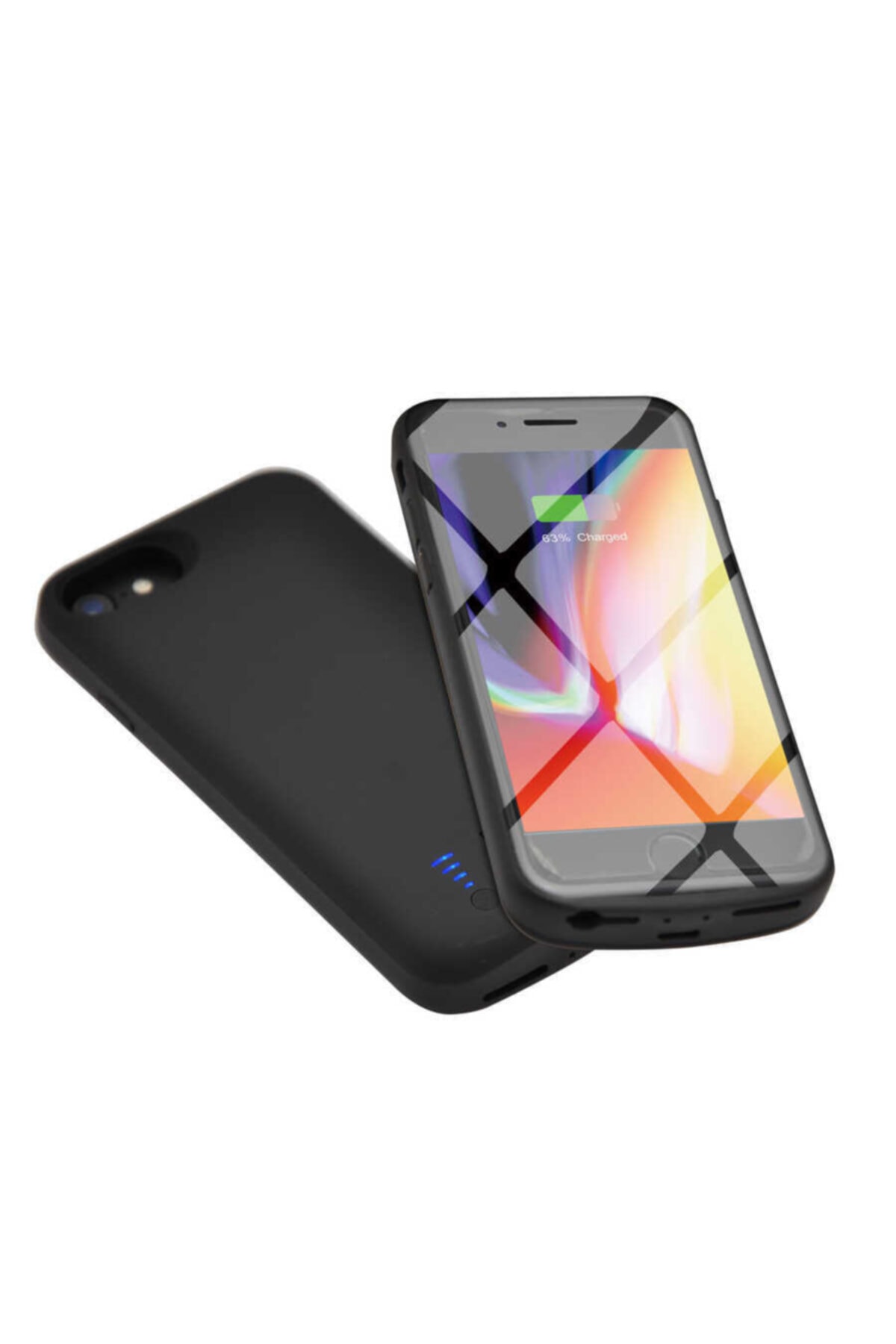 Aksesuarcım Iphone 7 Uyumlu Şarjlı Kılıf Standlı Harici Batarya 5500 Mah Powerbank