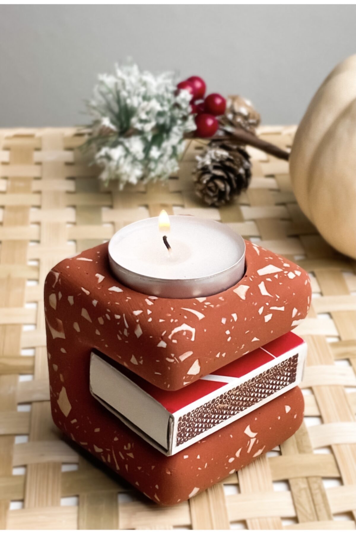 BLANJ Gina Terrazzo Tealight Mumluk