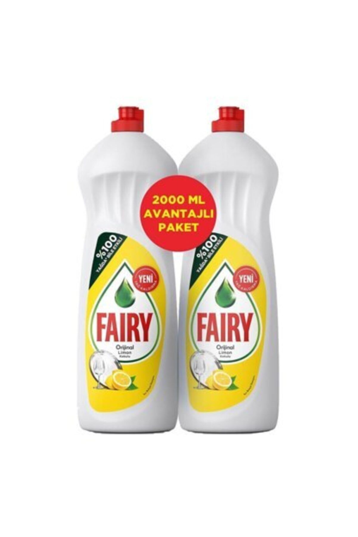 Fairy Bulaşık Deterjanı Limon 1000 Ml Elde Yıkama Deterjanı