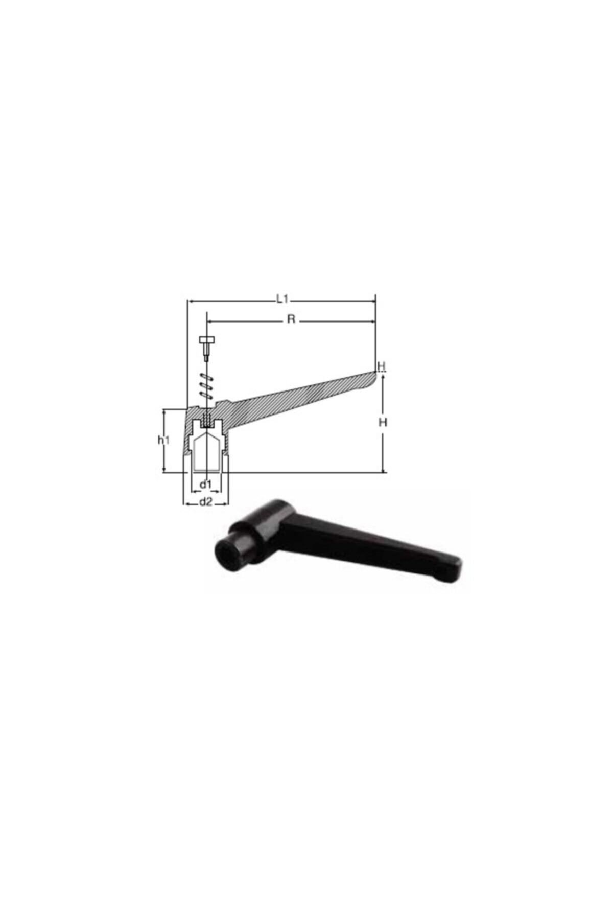YİSA Yükseklik-70 En-25 Burç-m-5 Metal Sustalı Kol Burçlu Statik Boyalı Siyah-25 Ad.