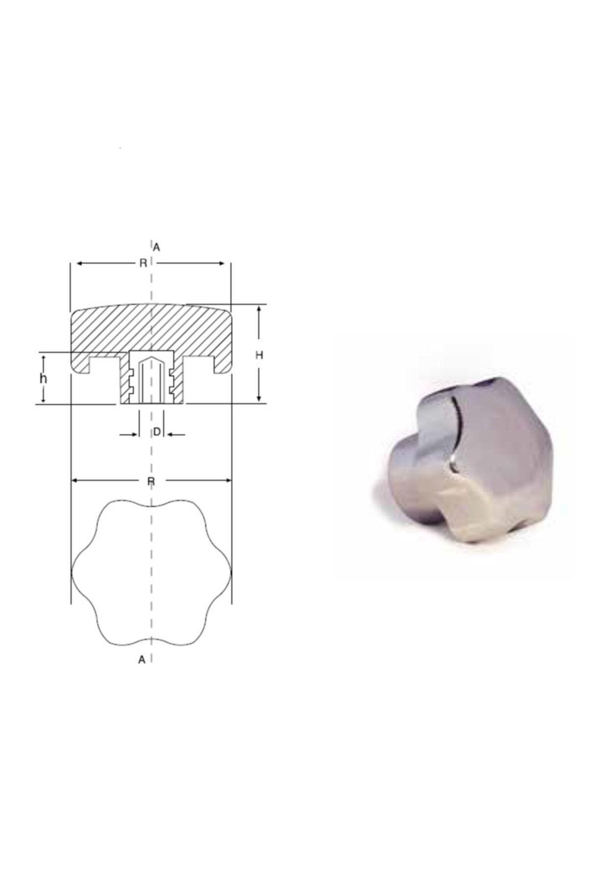 YİSA Çap-60 Metrik-10 Yıldız Alüminyum Krom Kaplamalı Krom-25 Ad.