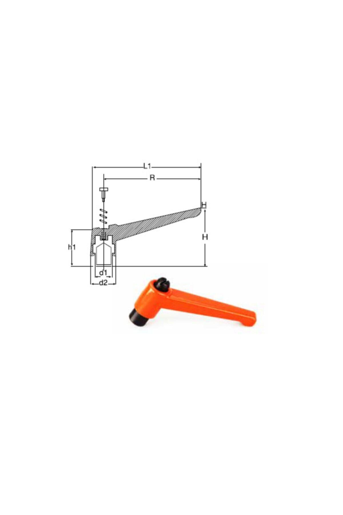 YİSA Yükseklik-70 En-25 Burç-m-5 Metal Sustalı Kol Burçlu Statik Boyalı Turuncu-25 Ad.