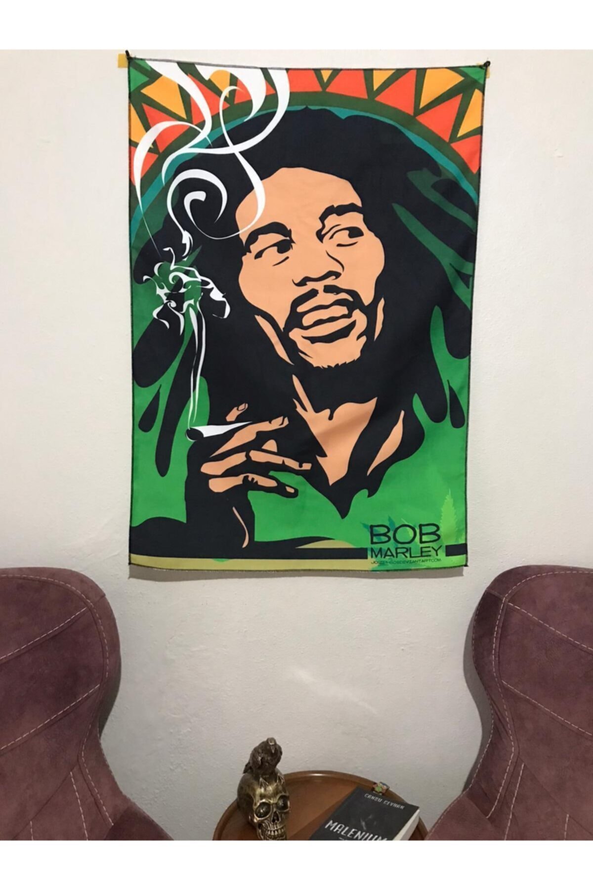 owl bag Bob Marley Desennli Tasarım Duvar Halisi