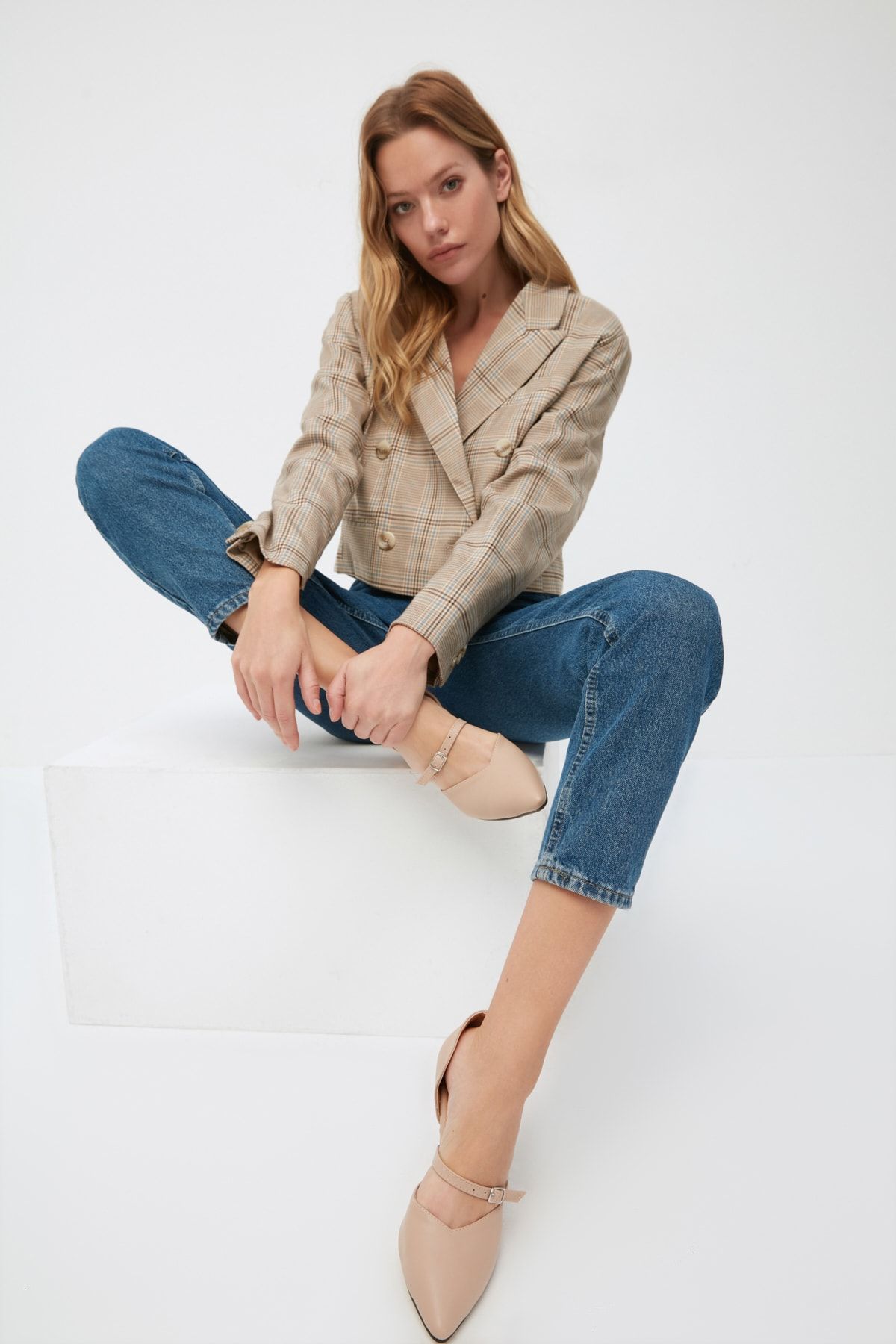 TRENDYOL SHOES Vizon Kadın Klasik Topuklu Ayakkabı TAKAW22TO0008
